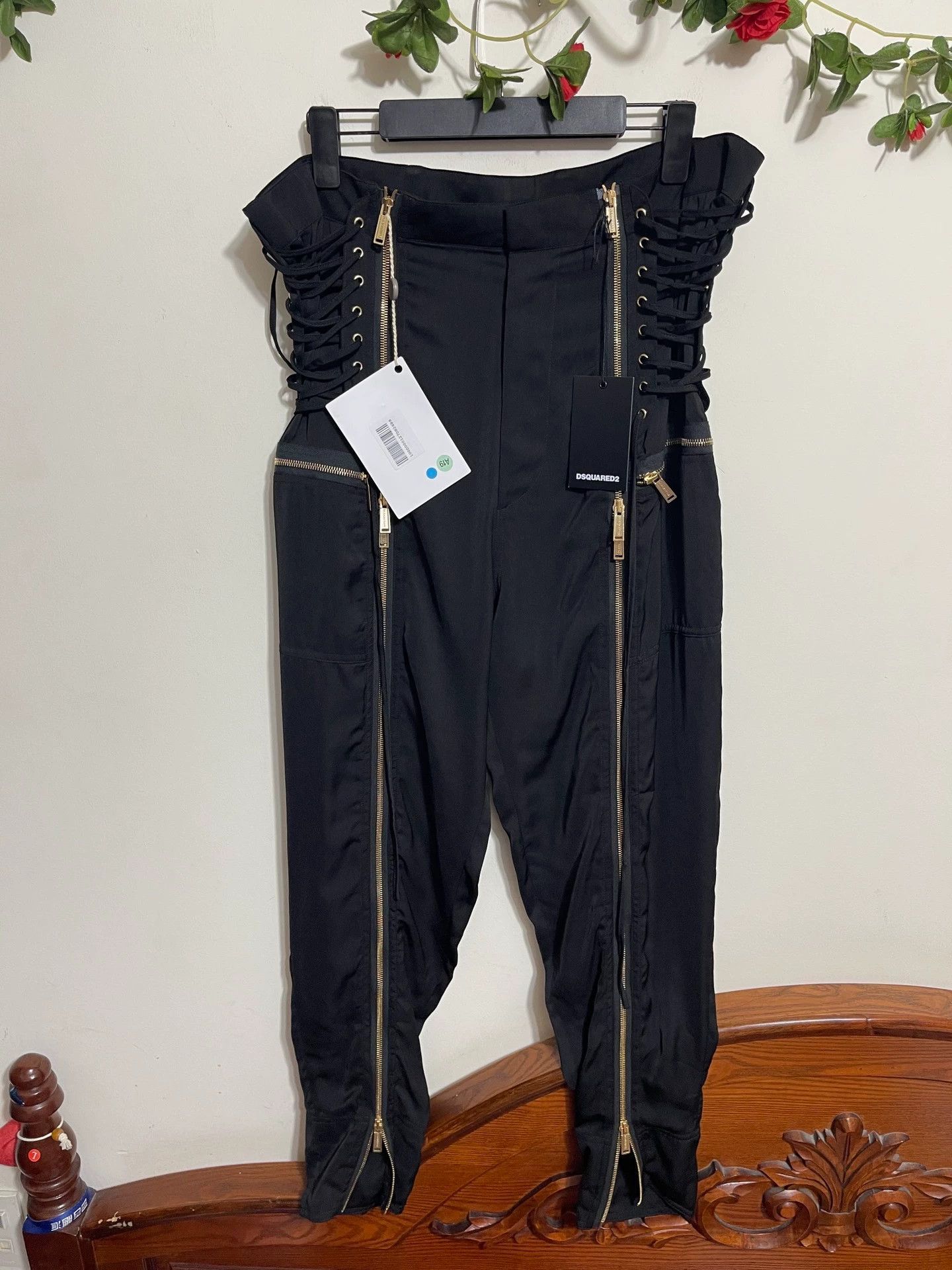 Dsquared2 Dsquared2 Women's High-Waist Multi-Zip Pants 40 IT Size 27" / US 4 / IT 40 - 3 Thumbnail