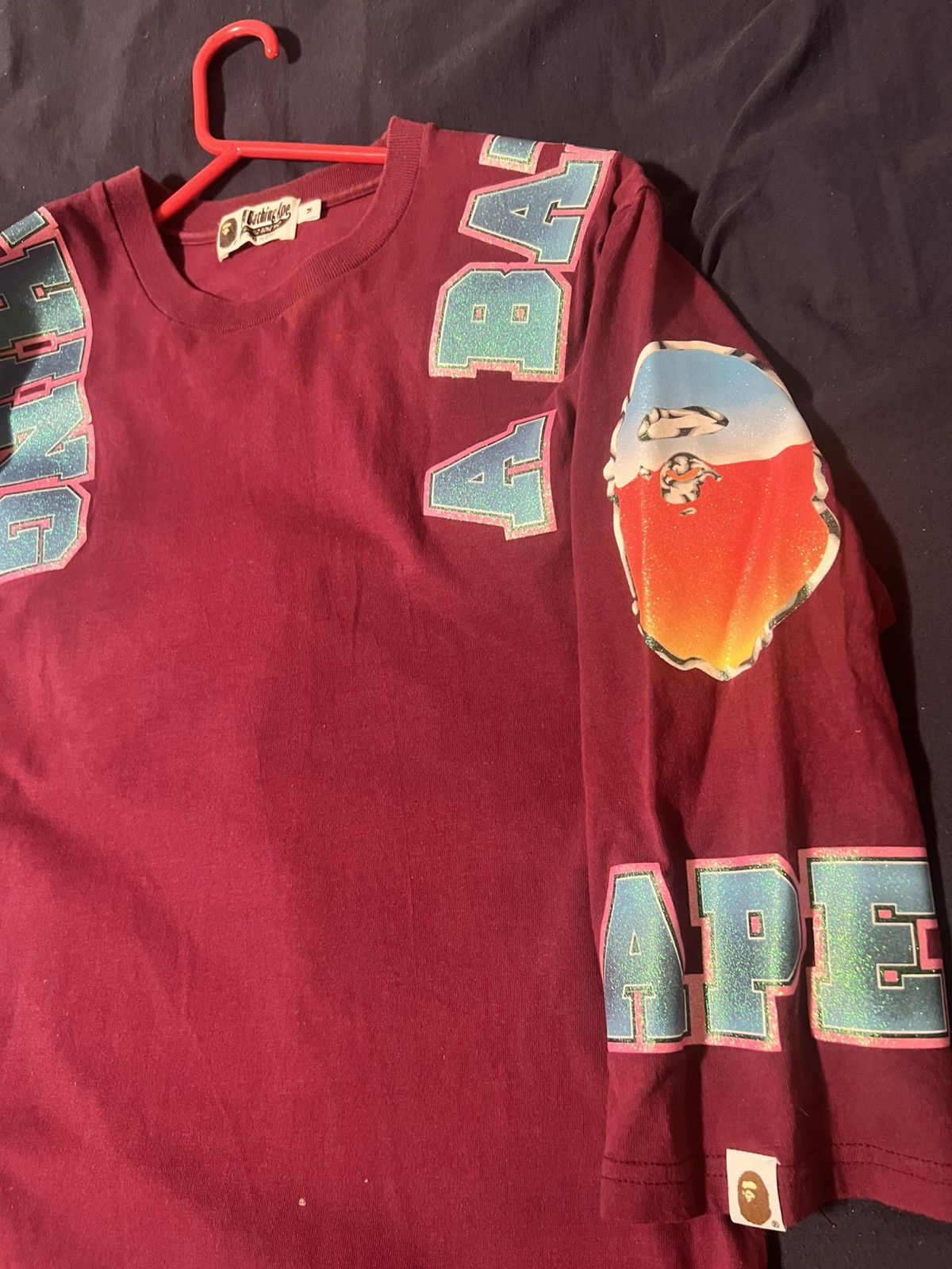 Bape Bape Burgundy Long Sleeve Size US M / EU 48-50 / 2 - 3 Thumbnail