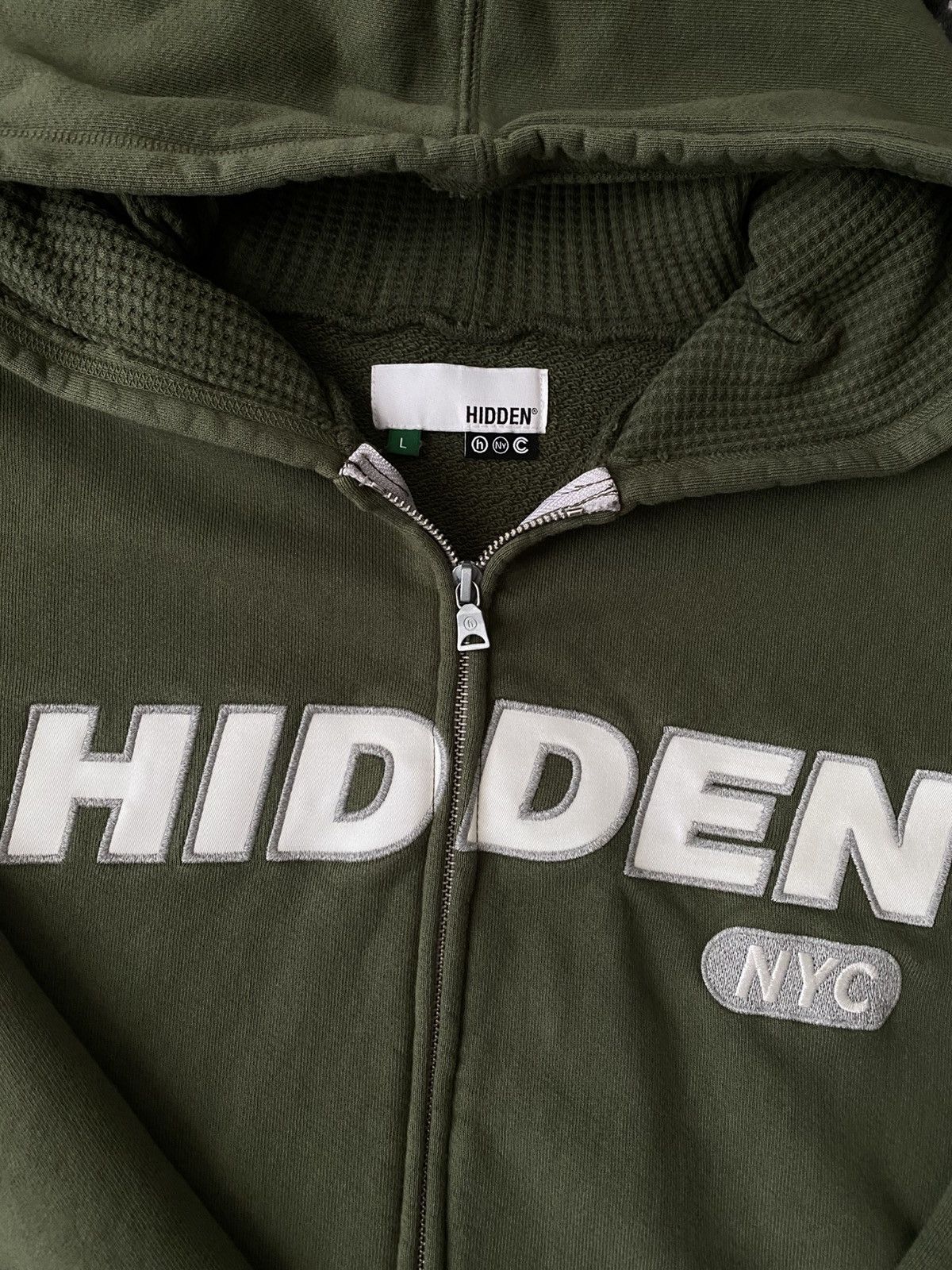 HIDDEN HIDDEN NY Waffle Knit 3M Zip Hoodie Size US L / EU 52-54 / 3 - 1 Thumbnail