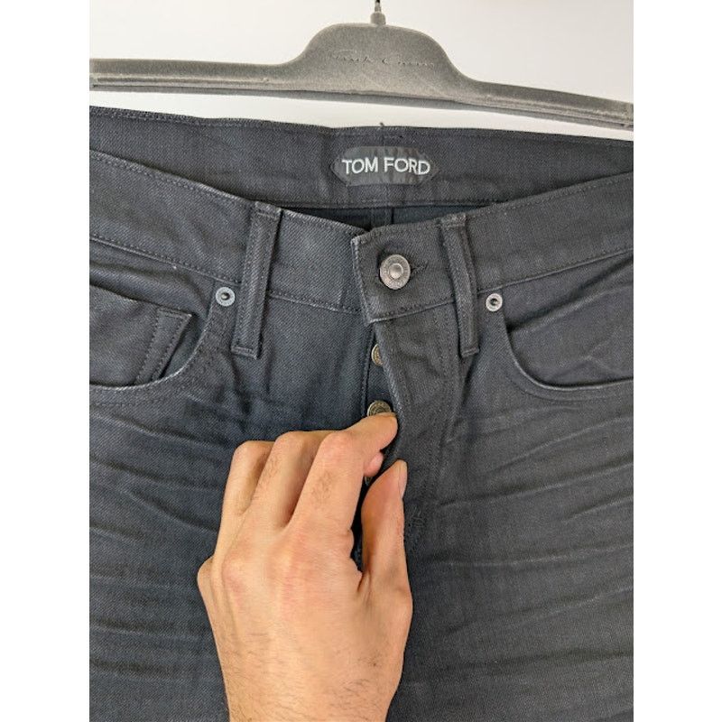 Tom Ford o1rshd1 Regular Fit Denim Jeans in Black Size US 29 - 7 Thumbnail