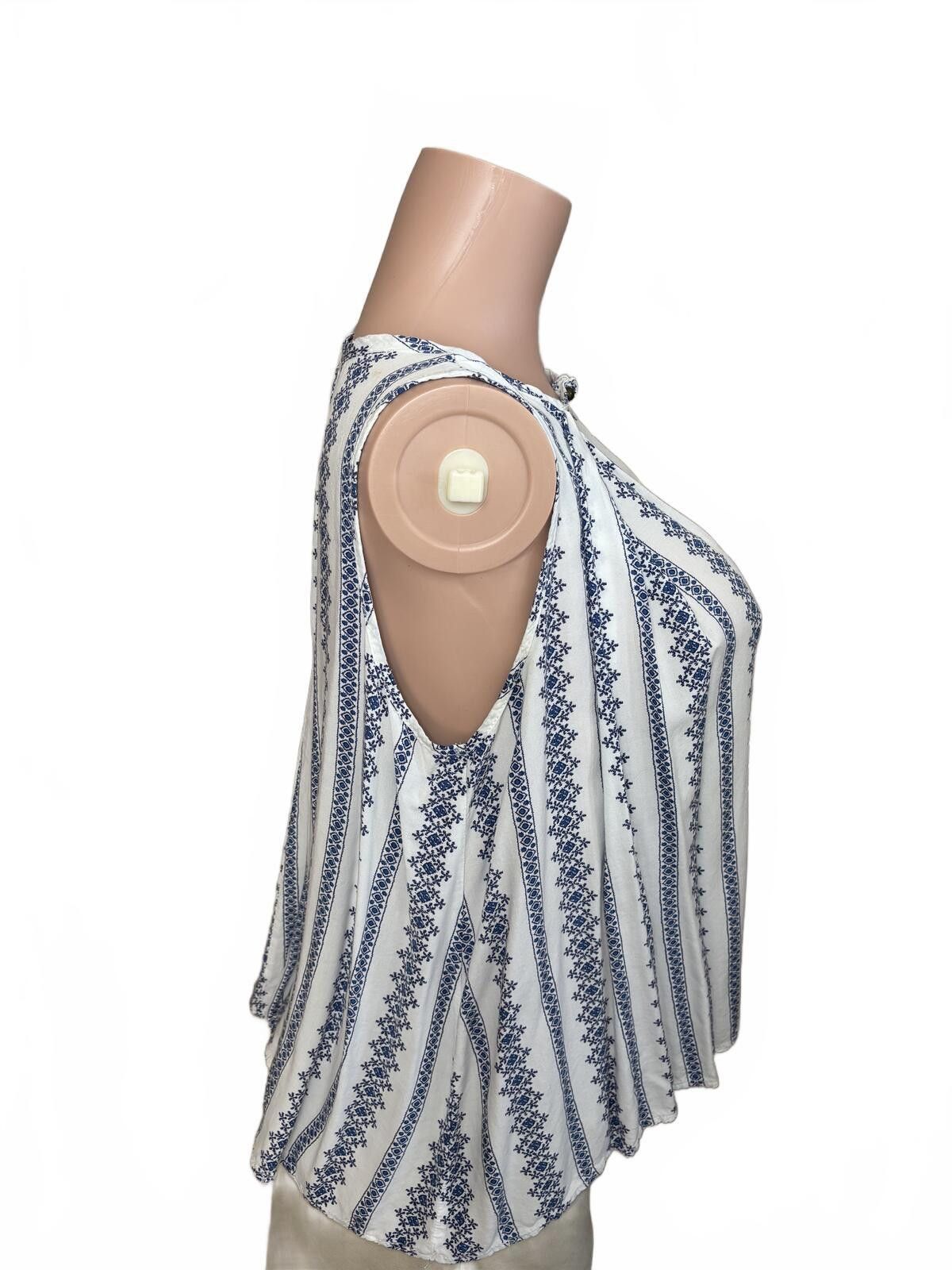 Other Sleeveless White and Blue Coastal Top. Medium. Size M / US 6-8 / IT 42-44 - 4 Thumbnail