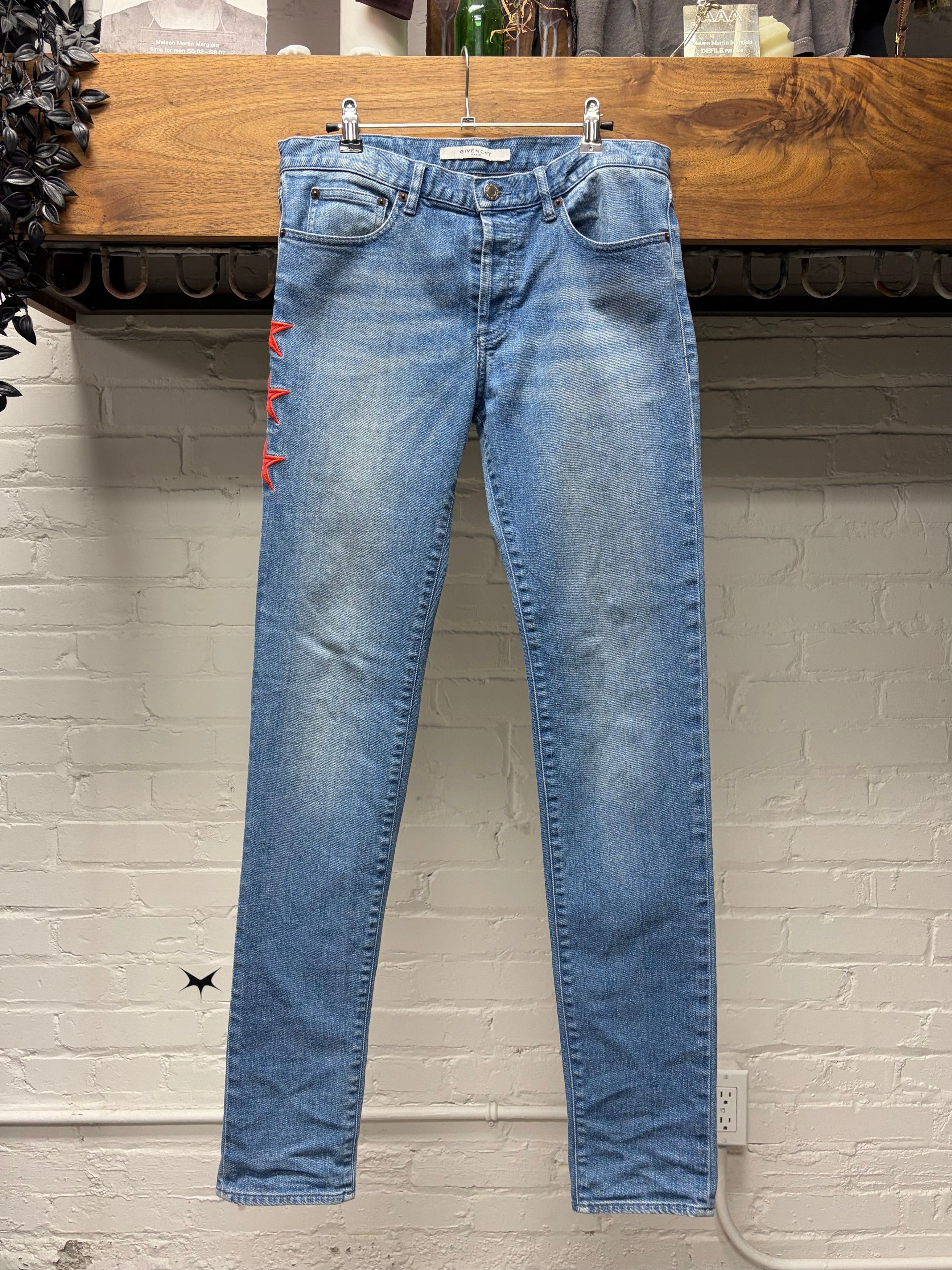 Givenchy ‘Star Patch’ Blue Skinny Jeans Size US 30 / EU 46 - 1 Thumbnail