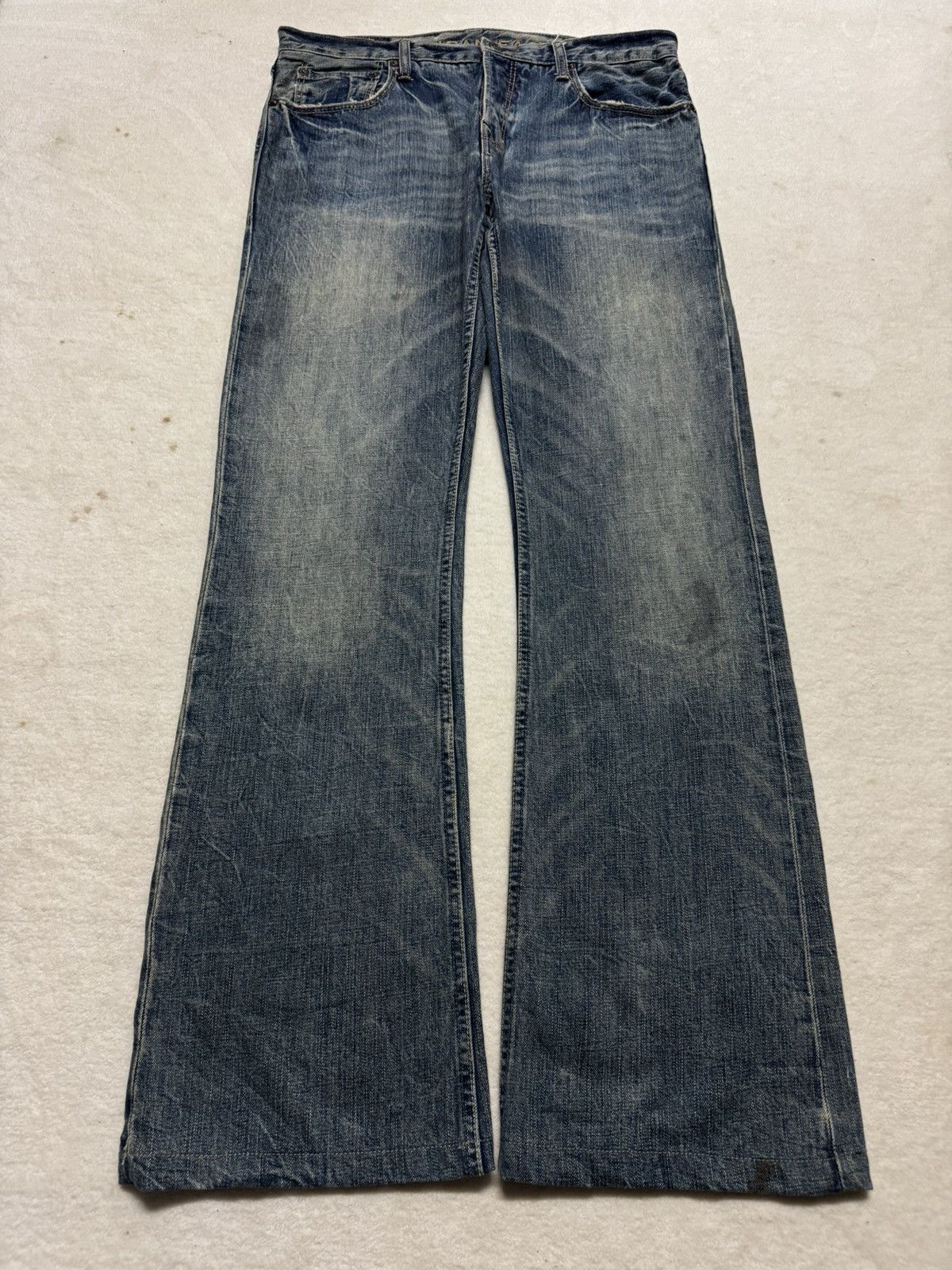 American Eagle Outfitters VINTAGE 2000s AMERICAN EAGLE WHISKER LOW RISE SLIM BOOT Size US 34 / EU 50 - 1 Thumbnail