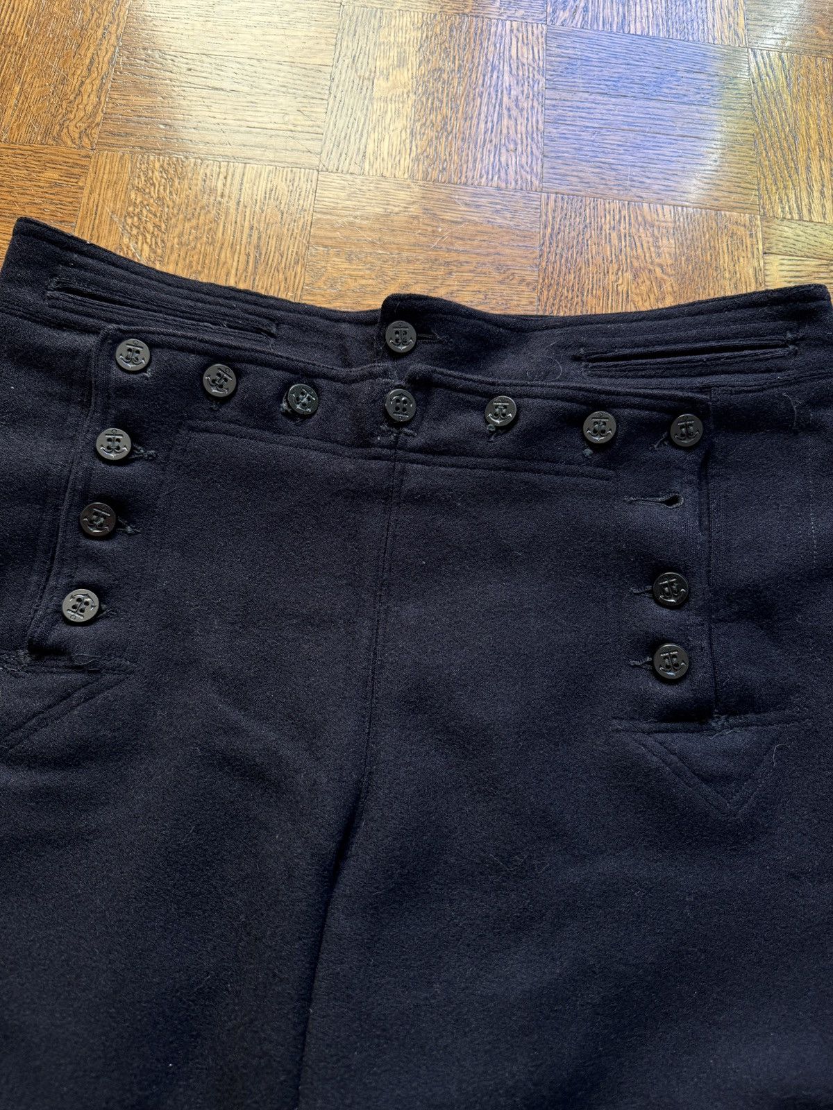 Vintage Vintage USN Seafarer 13 Button Wool Bell Bottom Pants Size US 32 / EU 48 - 5 Thumbnail