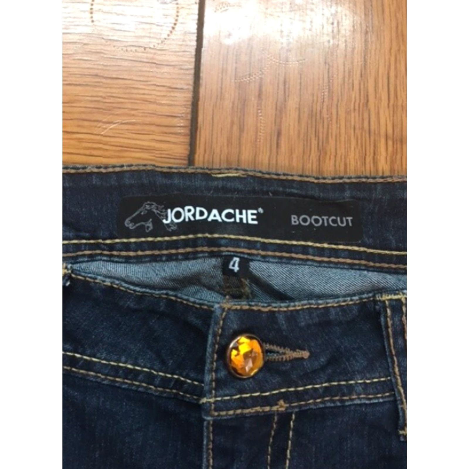 Jordache Jordache Women's Bootcut Jeans Size 4 Blue Denim Low Rise 32x32 Regular Fit Size 27" / US 4 / IT 40 - 5 Thumbnail