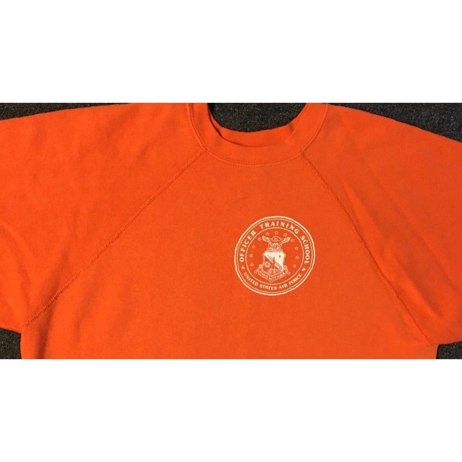 Vintage Vtg Air Force Officer Training School Sweatshirt Hoodie S Men Orange Boxy 70s 80s Grunge USAF Size US S / EU 44-46 / 1 - 5 Thumbnail