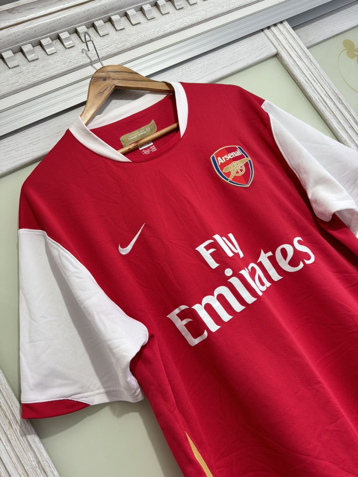 Nike × Vintage Vintage Arsenal 2007-2008 Home Soccer Jersey Football Kit Size US XL / EU 56 / 4 - 2 Thumbnail