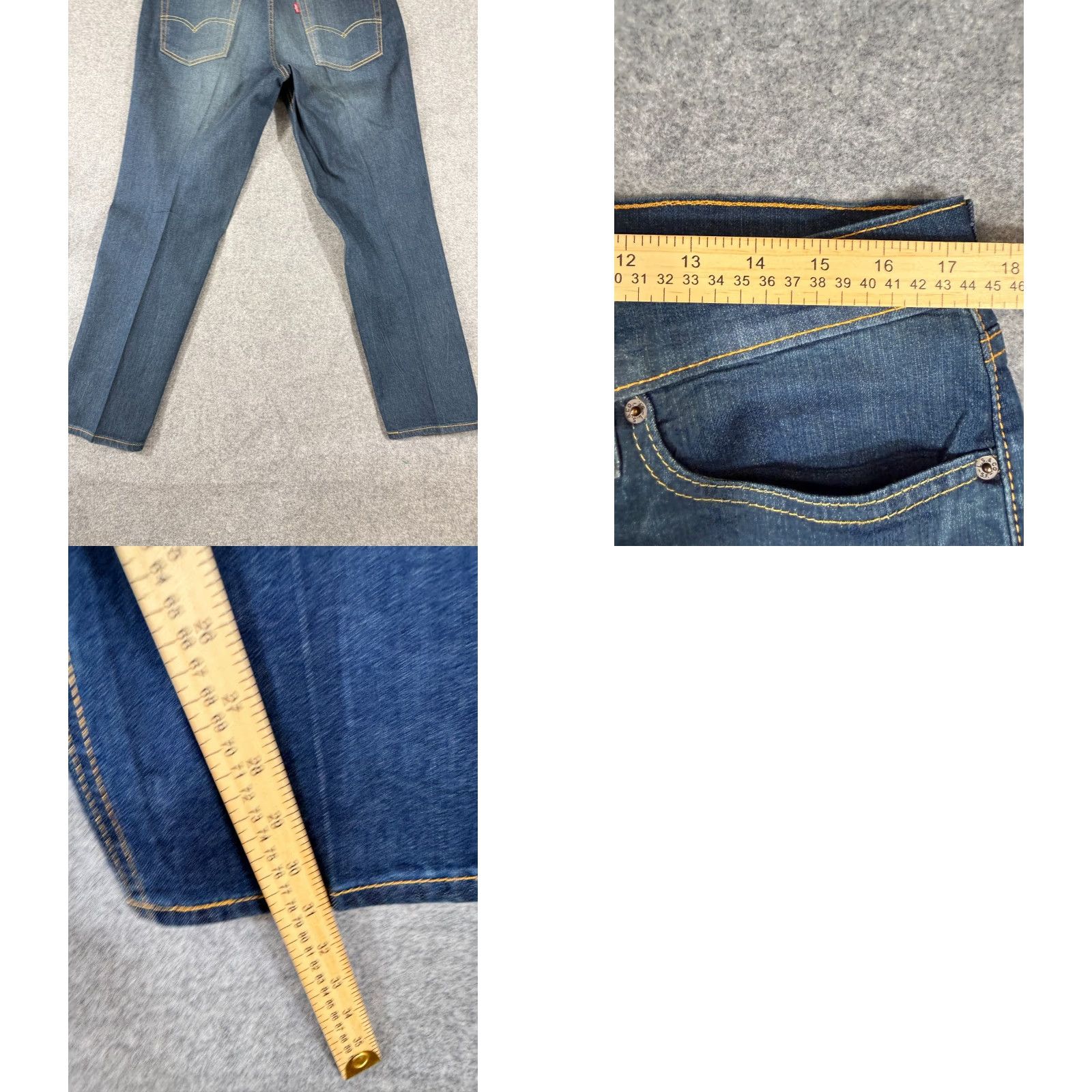 Levi's Levi's 541 Jeans Mens 34x30 Athletic Stretch Denim Blue Straight Whisker | 5-Pocket | Regular Fit | Cotton Elastane | Blue Denim | Jeans Size US 34 / EU 50 - 9 Thumbnail