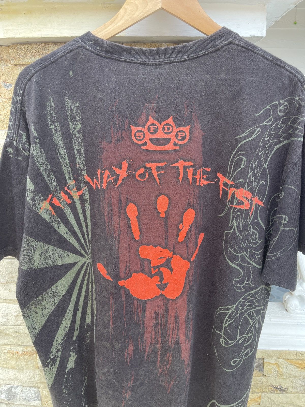 Band Tees Last Drop🔥Rare🔥Five Finger Death Punch Essential Aop T-Shirt Size US XL / EU 56 / 4 - 4 Thumbnail