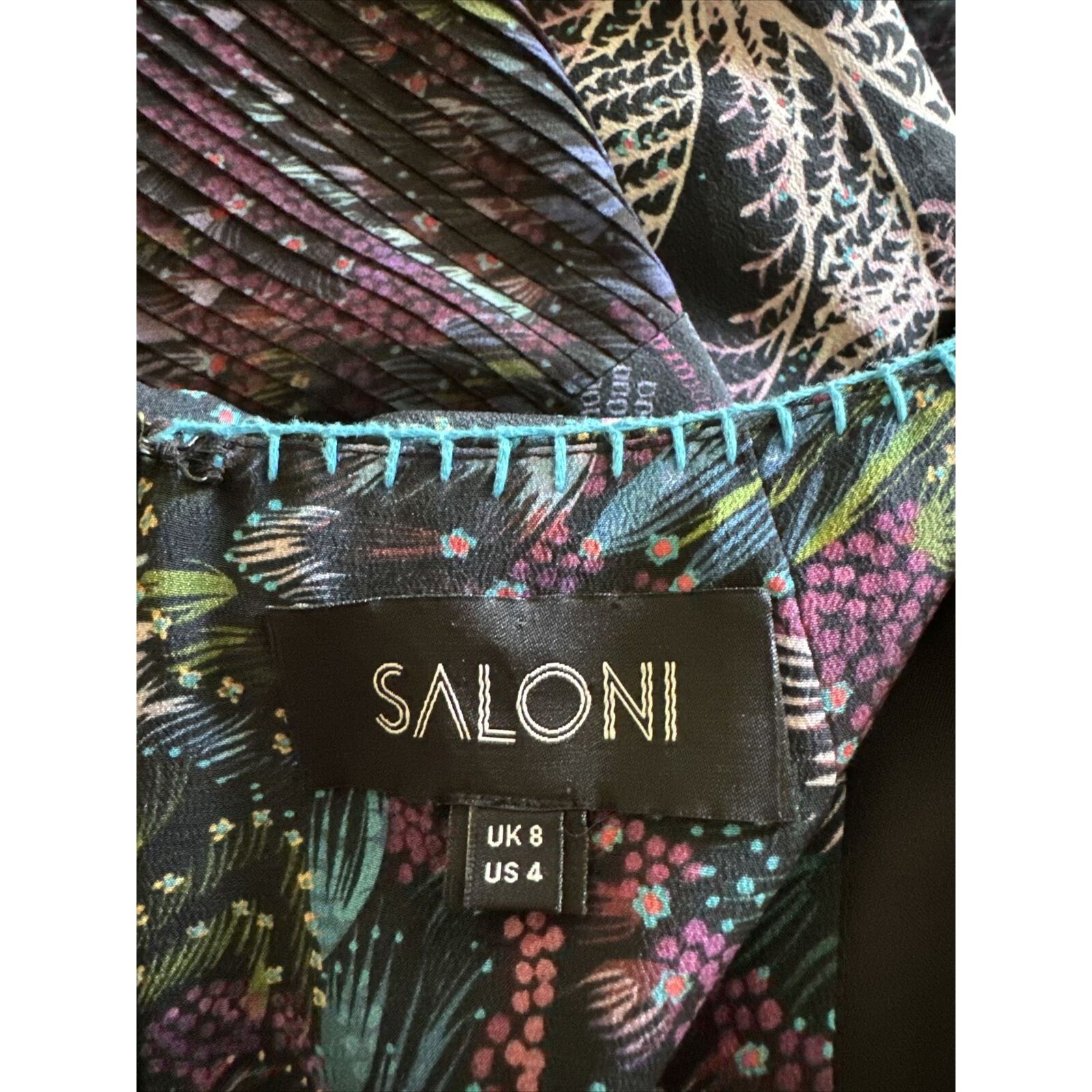 Other Saloni Multicolor 100% Silk Dress Size 4 Size S / US 4 / IT 40 - 7 Thumbnail