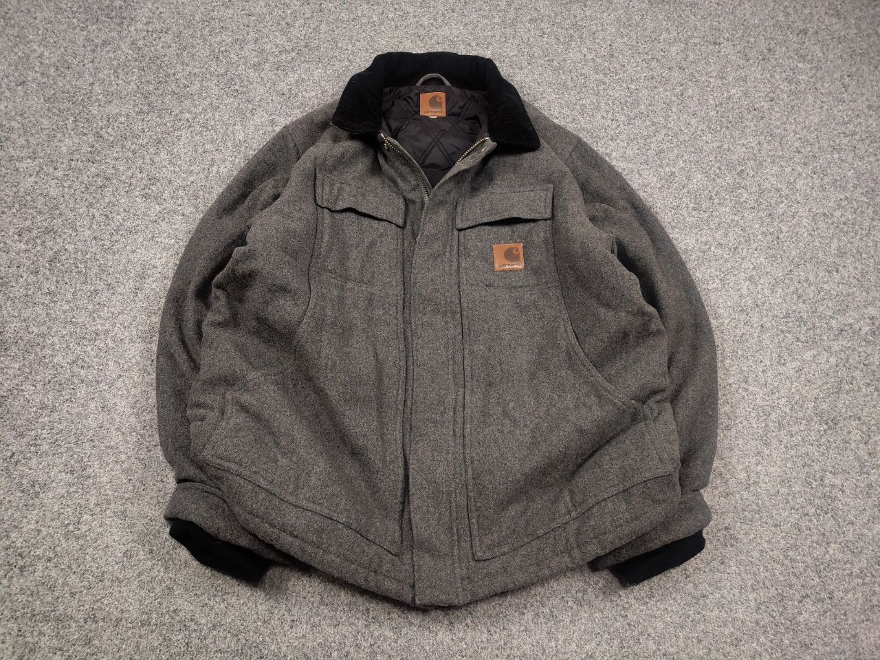 Carhartt Carhartt Wool Bray Logo Arctic Pocket Vintage coat Jacket Size US XL / EU 56 / 4 - 3 Thumbnail