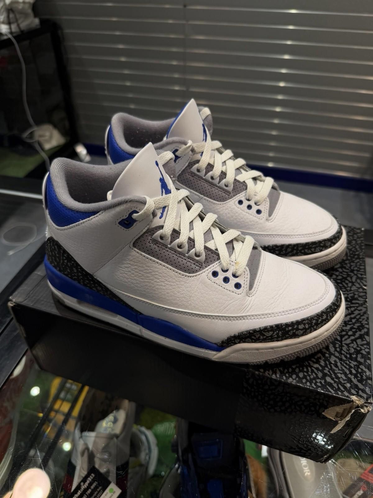Jordan Brand Jordan 3 Retro Racer Blue Size 8.5 Pre-Owned CT8532-145 Size US 8.5 / EU 41-42 - 3 Thumbnail