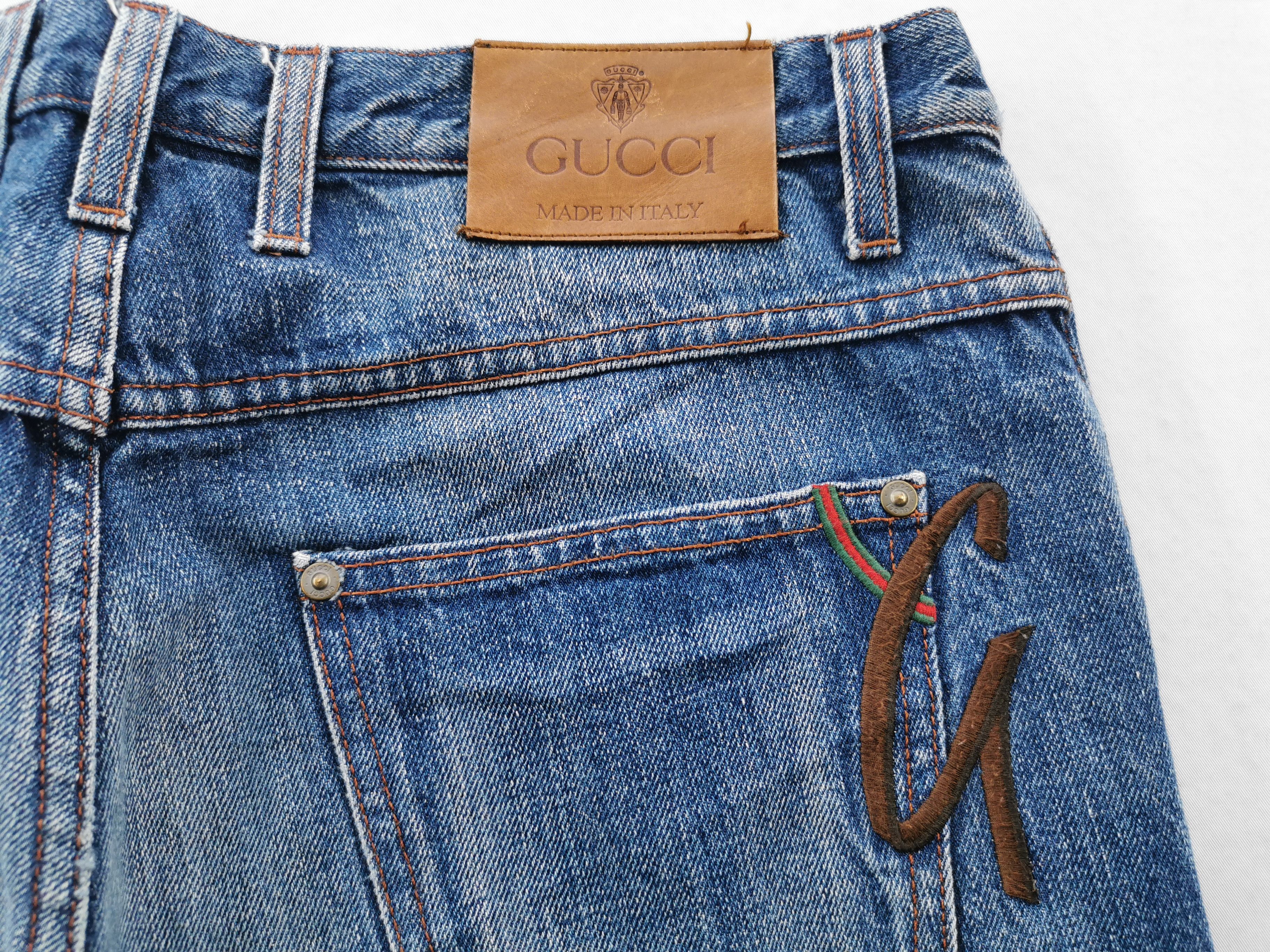 Gucci Gucci Embroidery Denim Jeans Size US 35 - 6 Thumbnail