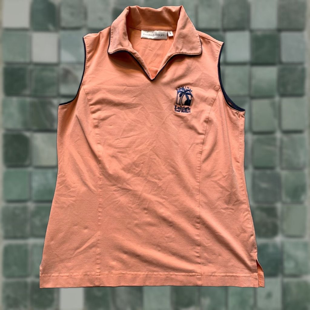 Vintage BETTE & COURT Ladies Sleeveless Gold Shirt S Womens Lehigh Golf Resort Tank Breathable Activewear Shirt Golf" Size S / US 4 / IT 40 - 1 Thumbnail