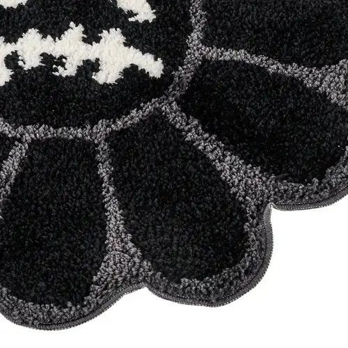 VIBE Smiling Face Tufted Flower Rug Retro Carpet for Bedroom Size ONE SIZE - 5 Thumbnail