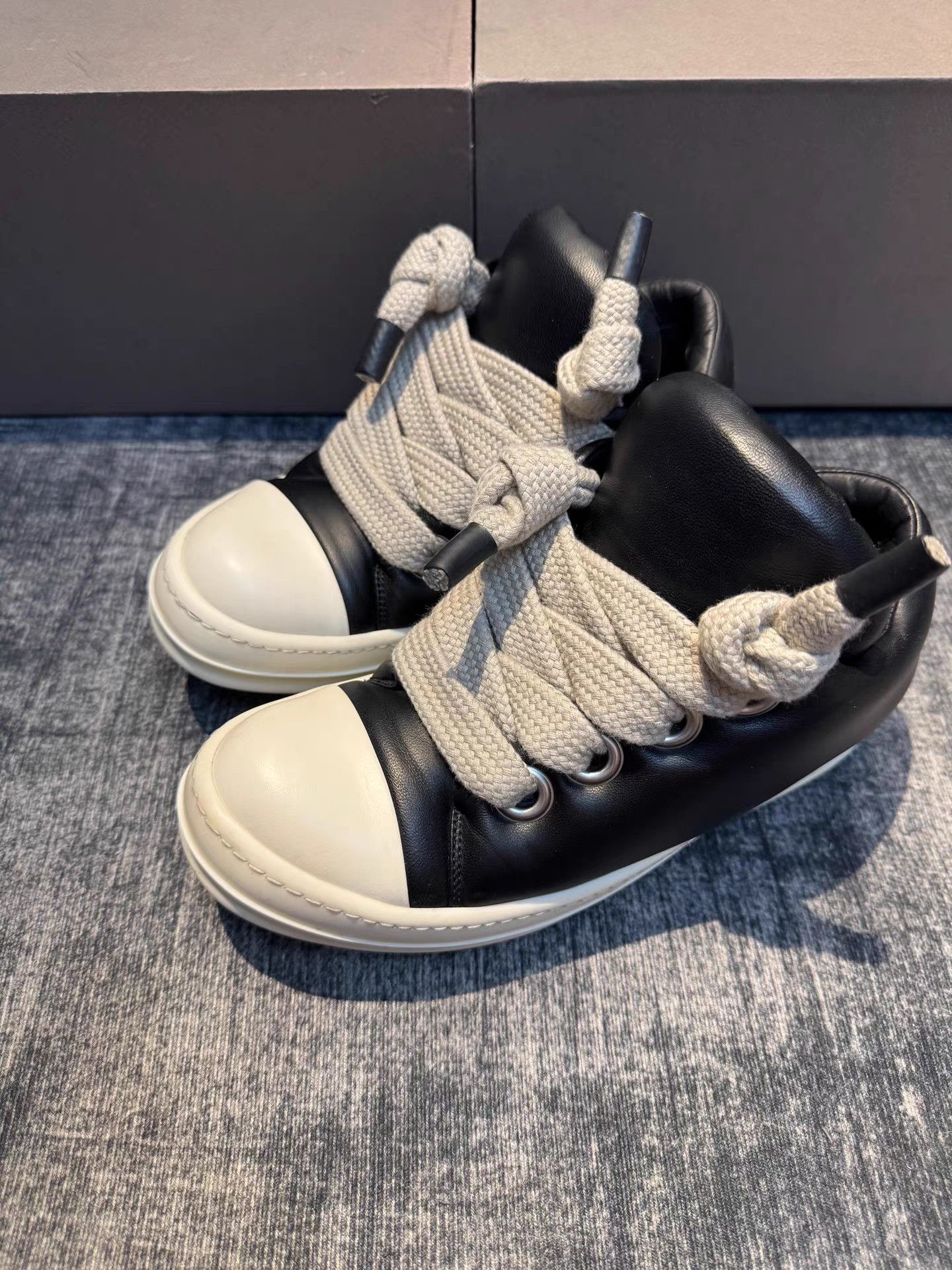 Rick Owens Rick Owens black "Pudding" chunky Converse sneakers Size US 7 / IT 37 - 1 Thumbnail
