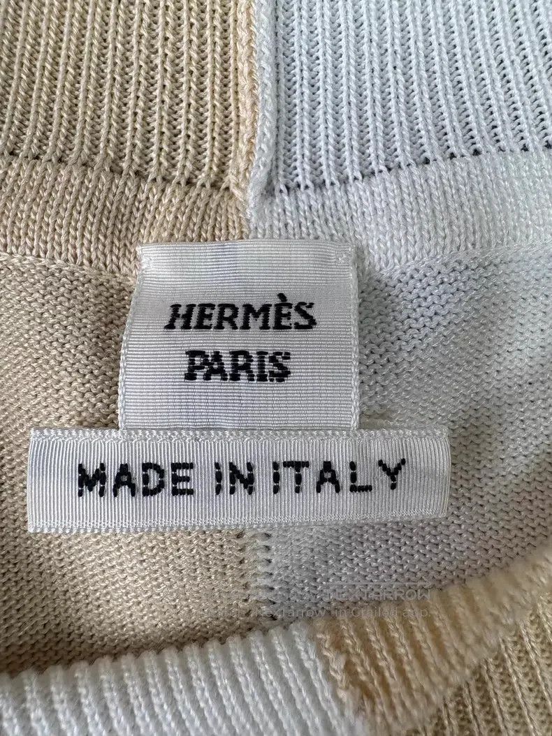 Hermes Hermes White and yellow print real silk dress 100% mulberr Size XXS / US 00 / IT 34 - 5 Thumbnail
