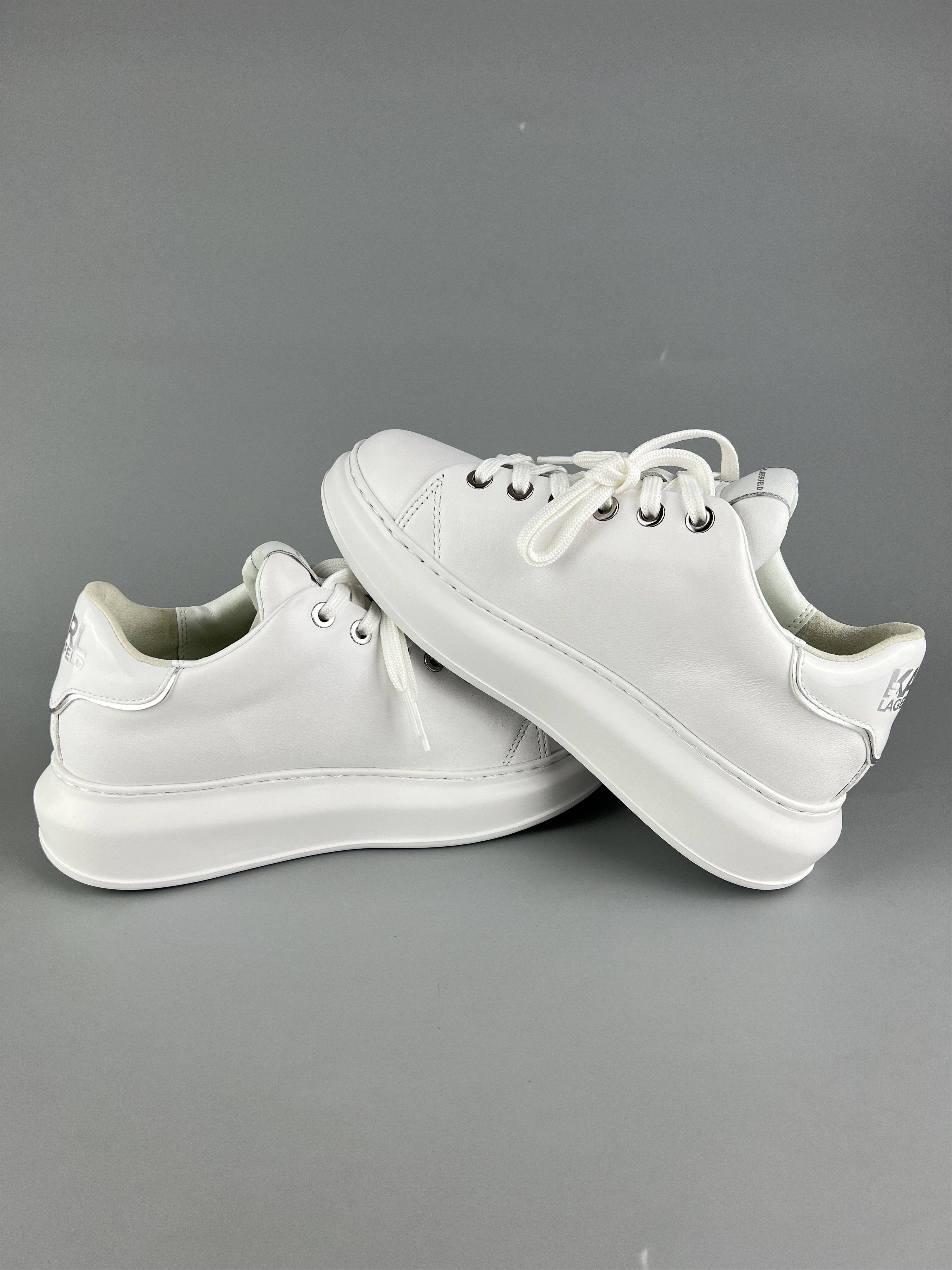 Karl Lagerfeld Karl Lagerfeld Women's White Leather Sneakers US5 Size US 5 / IT 35 - 6 Thumbnail