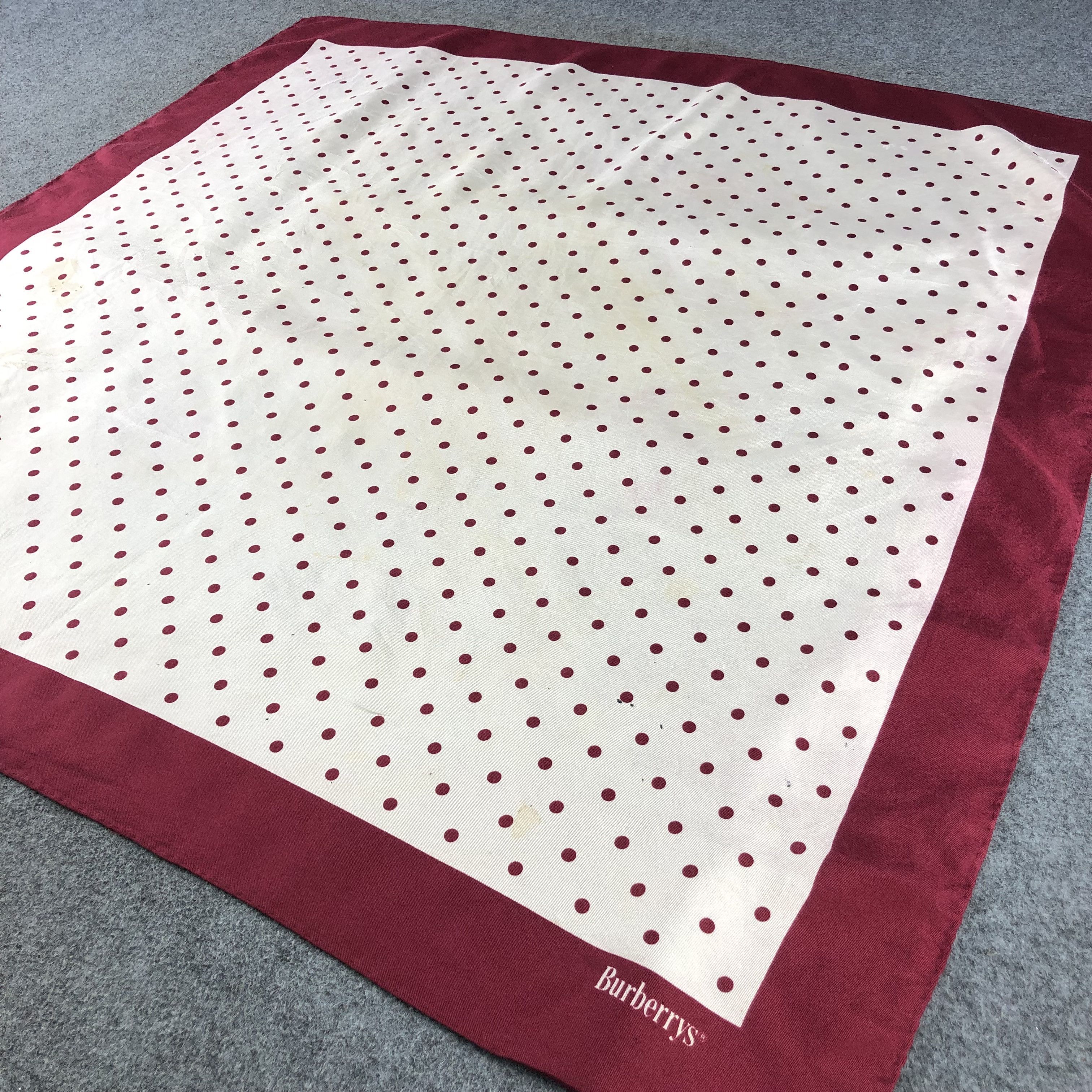 Burberry Vintage Burberrys Polka Dots Silk Scarf M590 Size ONE SIZE - 3 Thumbnail