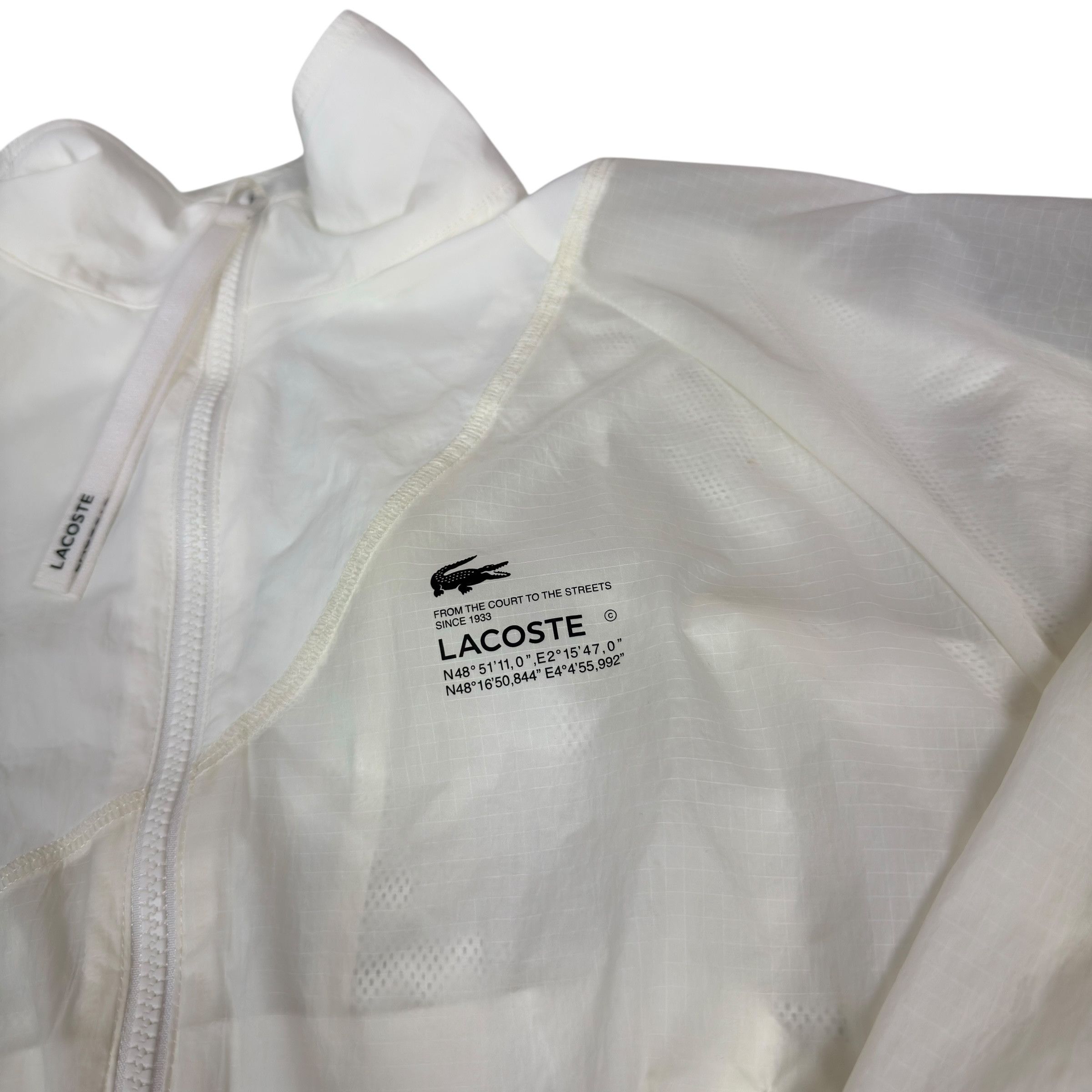 Lacoste Lacoste Women's White Mesh Lined Asymmetric Switch Tracksuit Size XS / US 0-2 / IT 36-38 - 6 Thumbnail