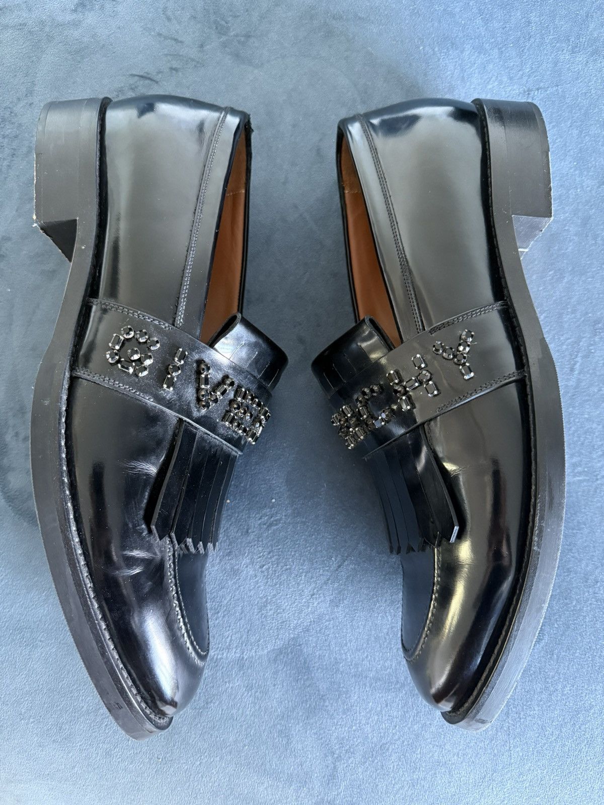 Givenchy Spectacular Rhinestone Loafers Dress Shoes Size US 12 / EU 45 - 2 Thumbnail