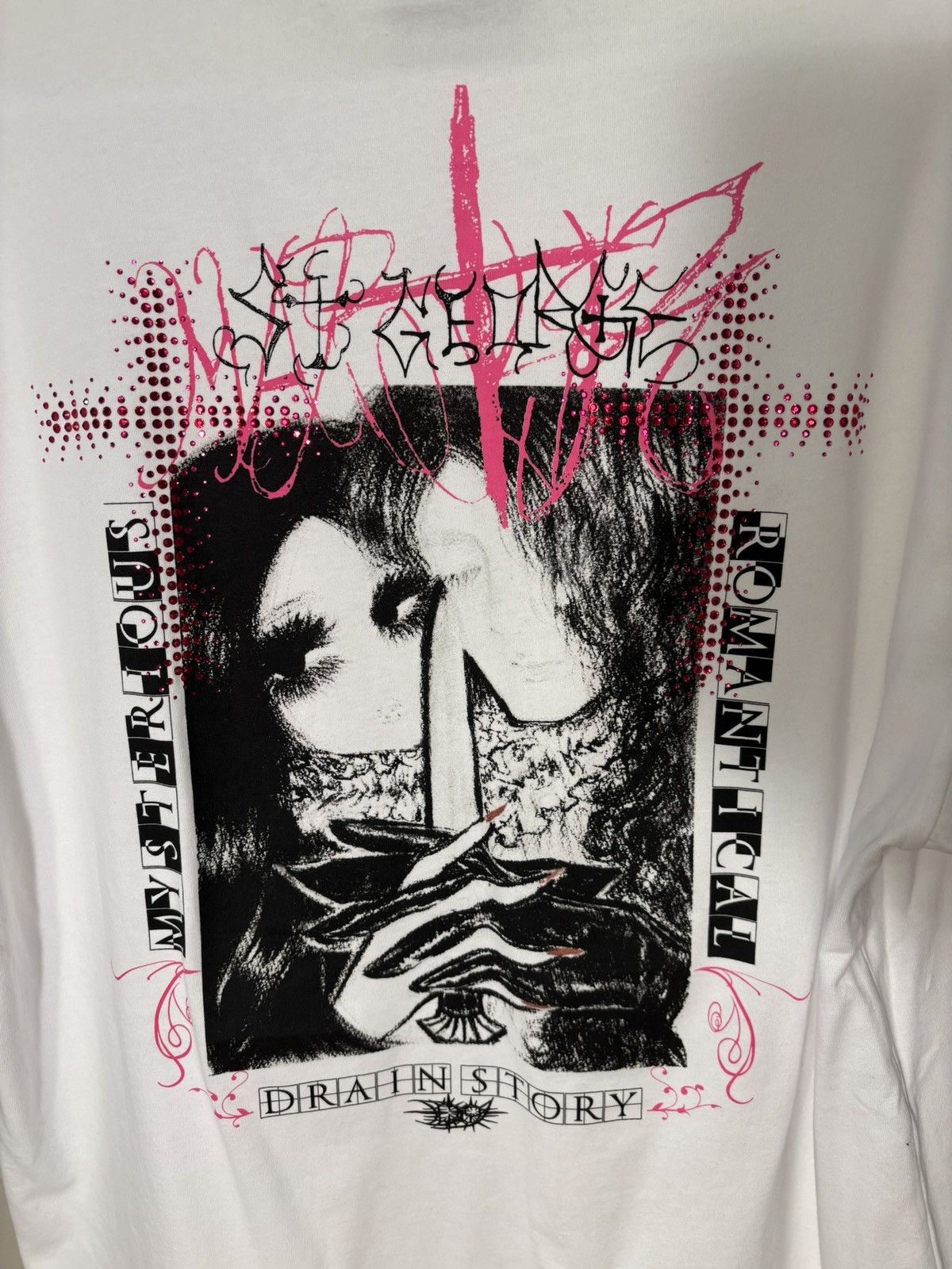 Drain Gang Bladee Martyr Tour Tshirt White Size US XL / EU 56 / 4 - 2 Thumbnail