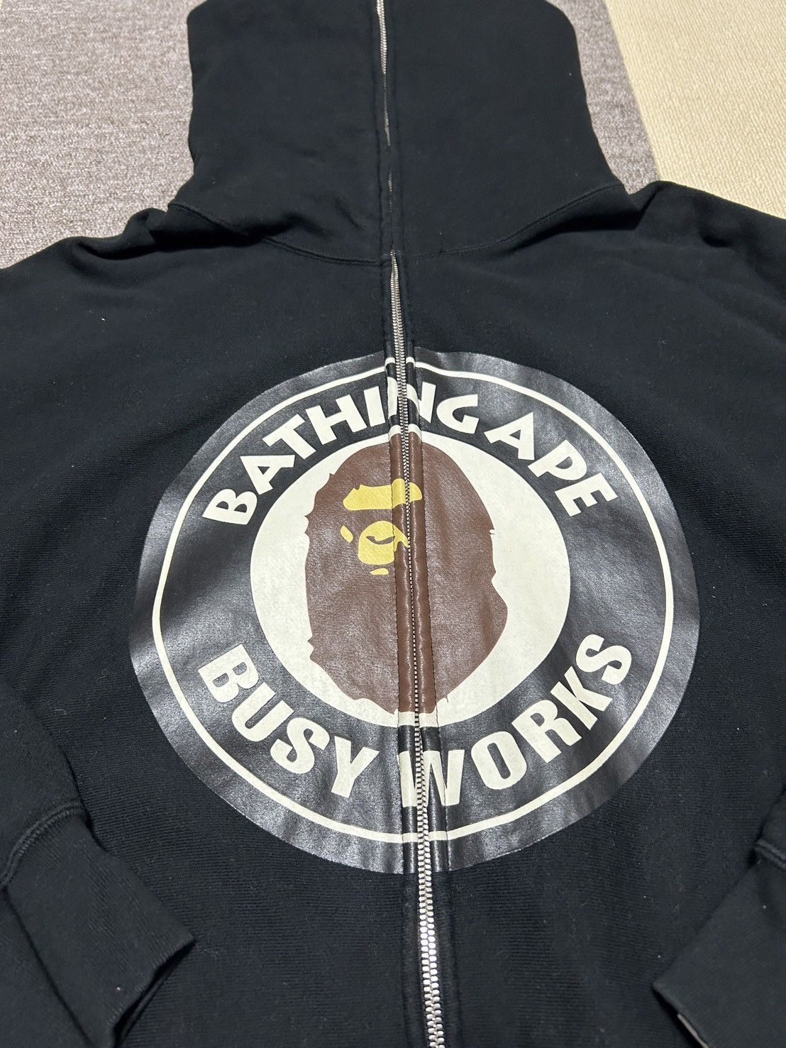 Bape OG Bape Black College Color Logo Full Zip Hoodie Size US L / EU 52-54 / 3 - 3 Thumbnail