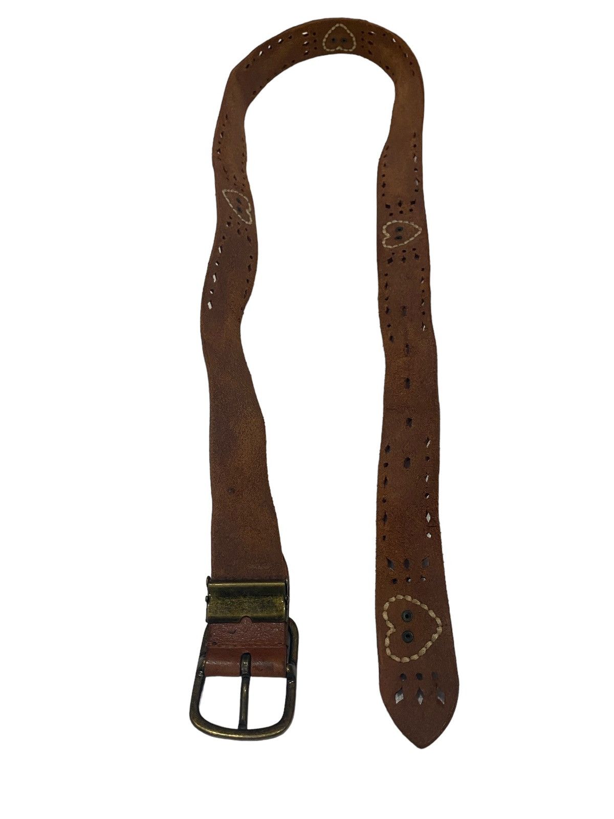 Japanese Brand Men’s Brown Leather Belt Size 33”-37” Size 36 - 5 Thumbnail