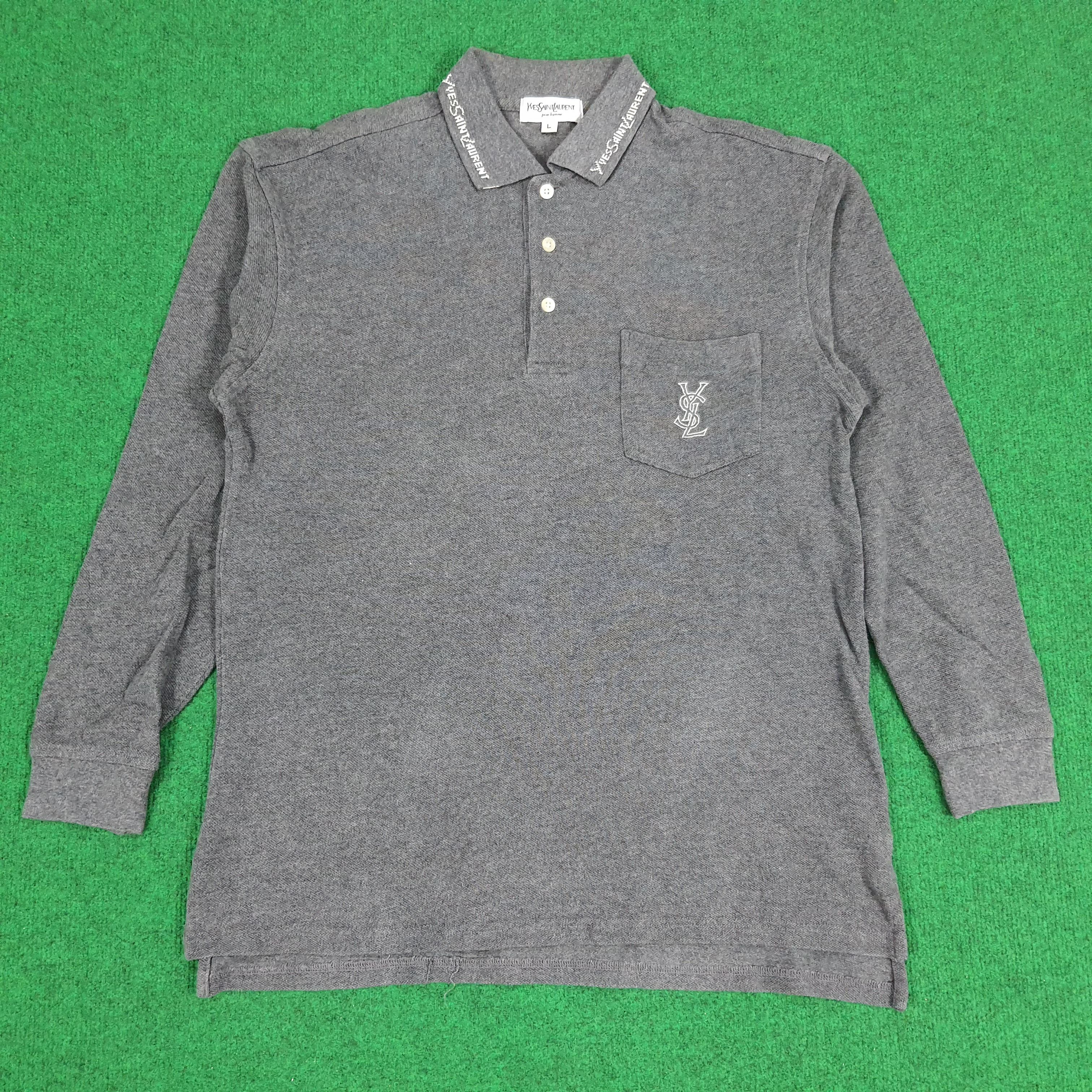 Vintage × Yves Saint Laurent Vintage Yves Saint Laurent YSL Pocket Polo Shirt Size US M / EU 48-50 / 2 - 1 Thumbnail