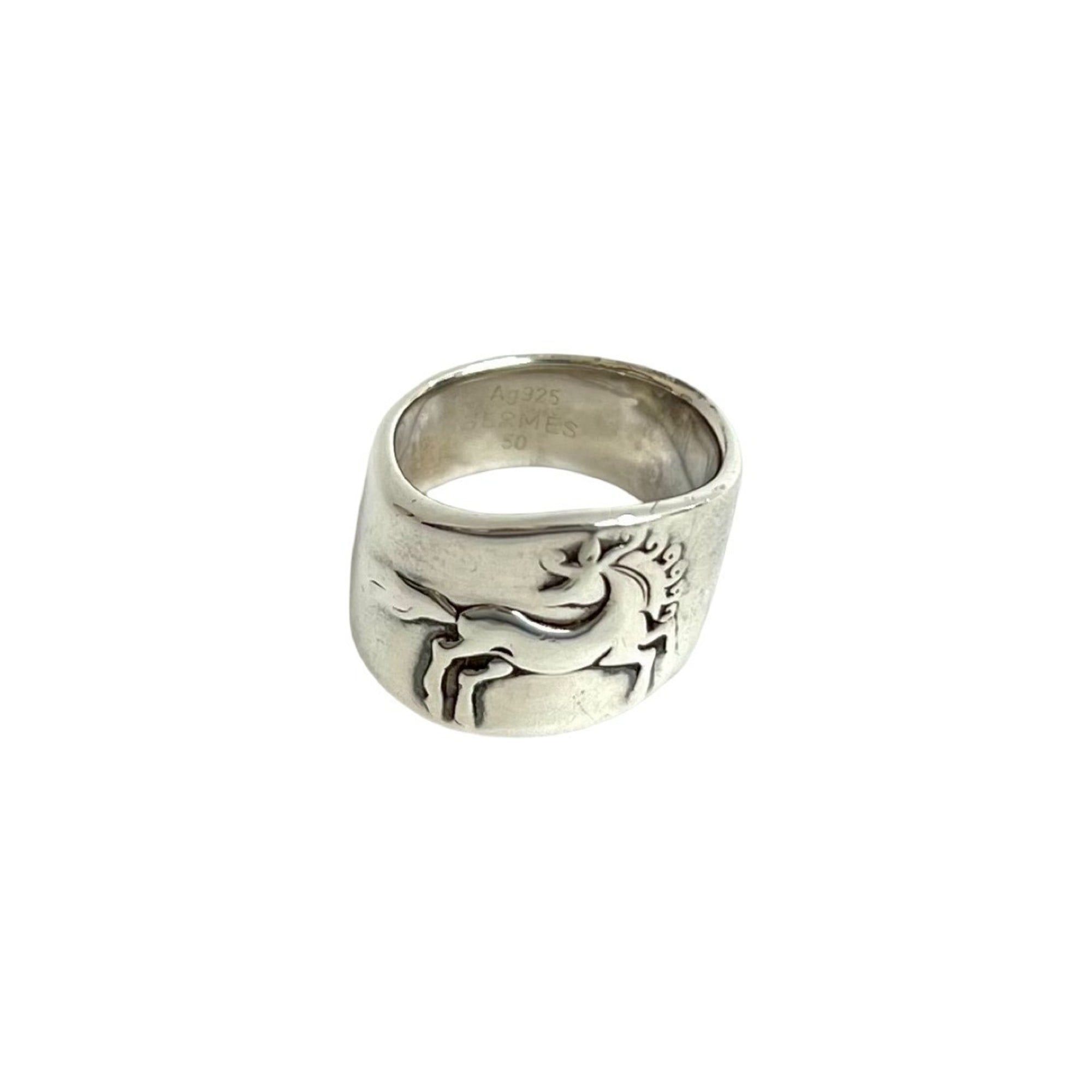 Hermes HERMES Gallop Ring, Sterling Silver 925, Size 9, Women's, Item No. 523-9 Size ONE SIZE - 1 Thumbnail