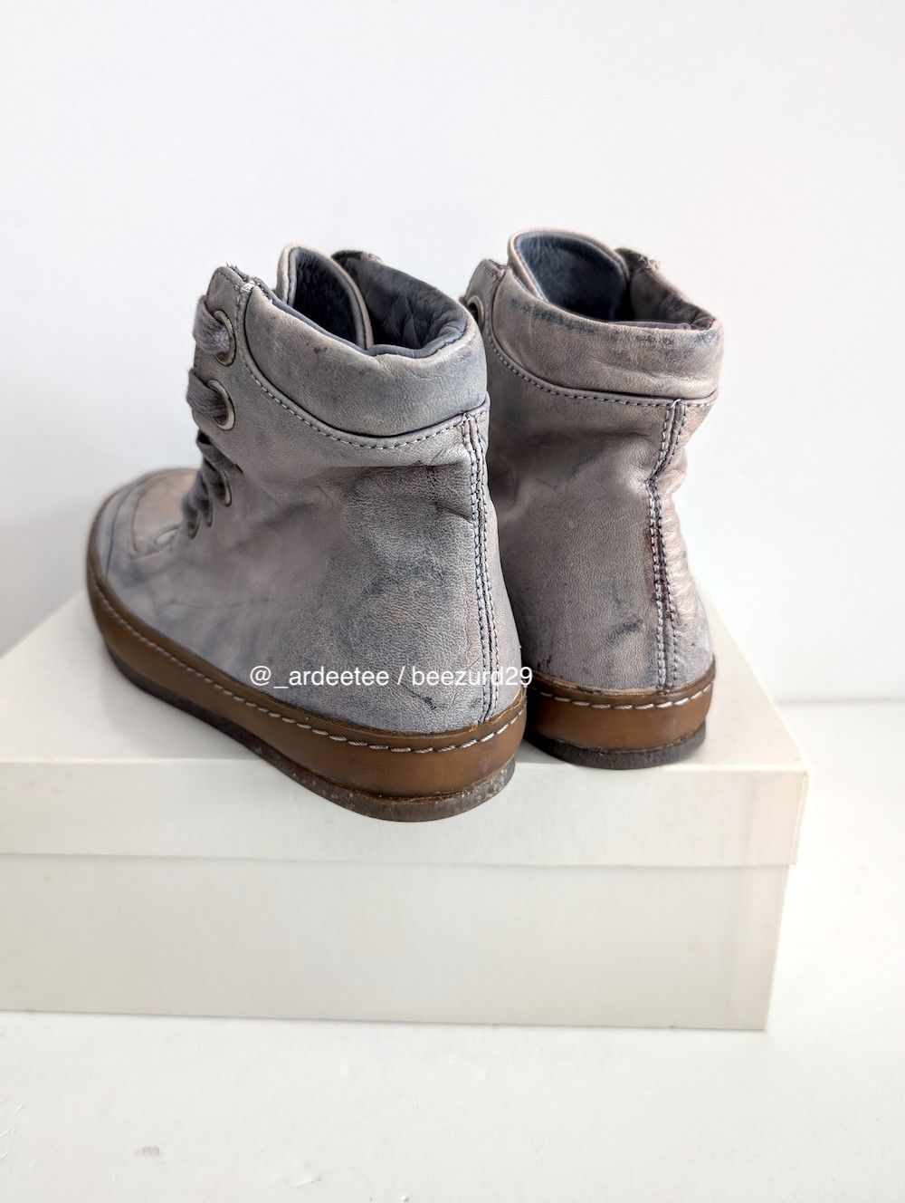A1923 *NEW* INDIGO OIL CAVALLO HIGH SNEAKERS Size US 8 / IT 38 - 4 Thumbnail