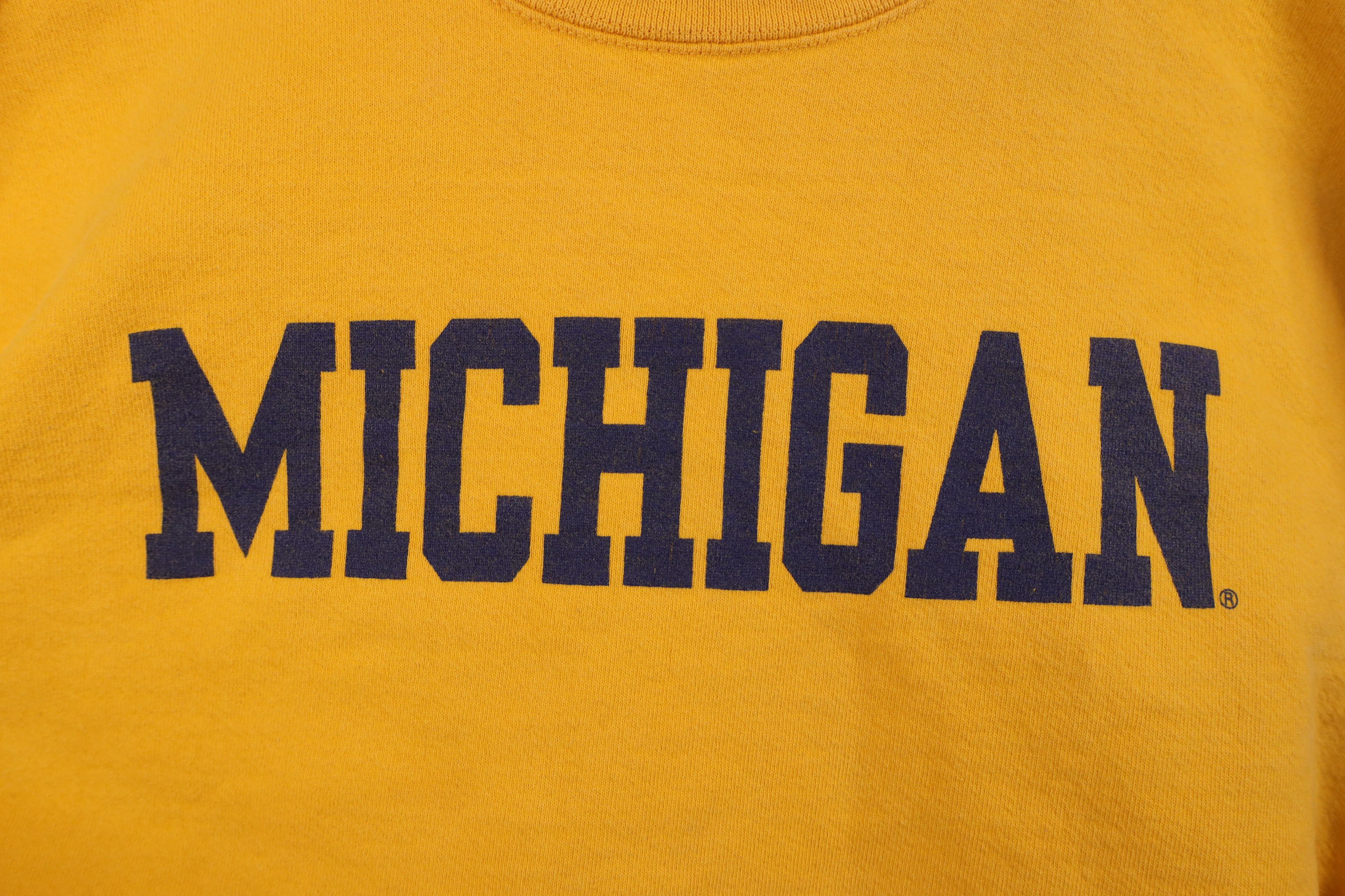 Vintage Vintage 90s Off Cropped University of Michigan Sweatshirt Size XL / US 12-14 / IT 48-50 - 4 Thumbnail