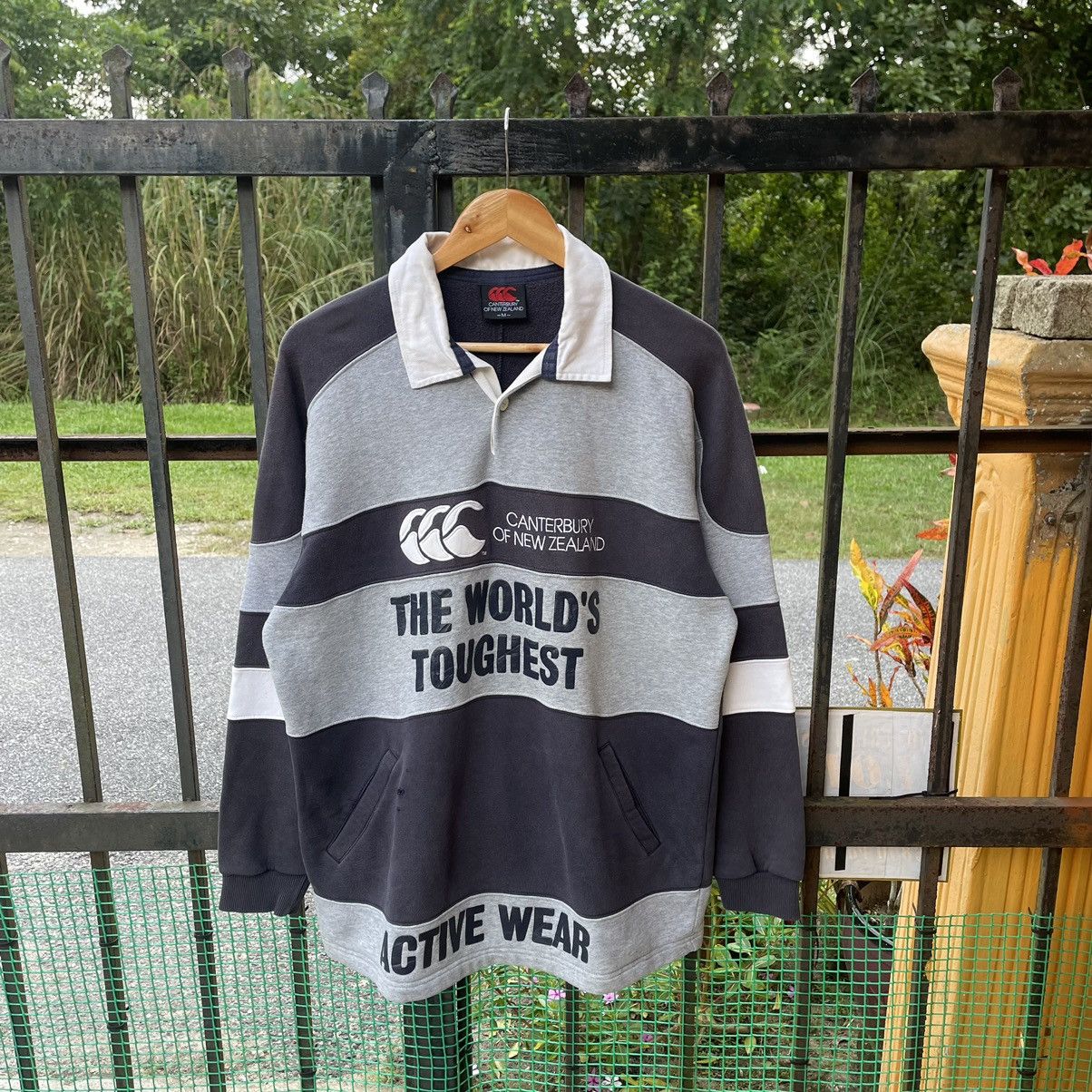 Canterbury of New Zealand × Vintage 🔥Vintage Canterbury Big Logo Polos Rubgy Sweatshirts Size US M / EU 48-50 / 2 - 1 Thumbnail