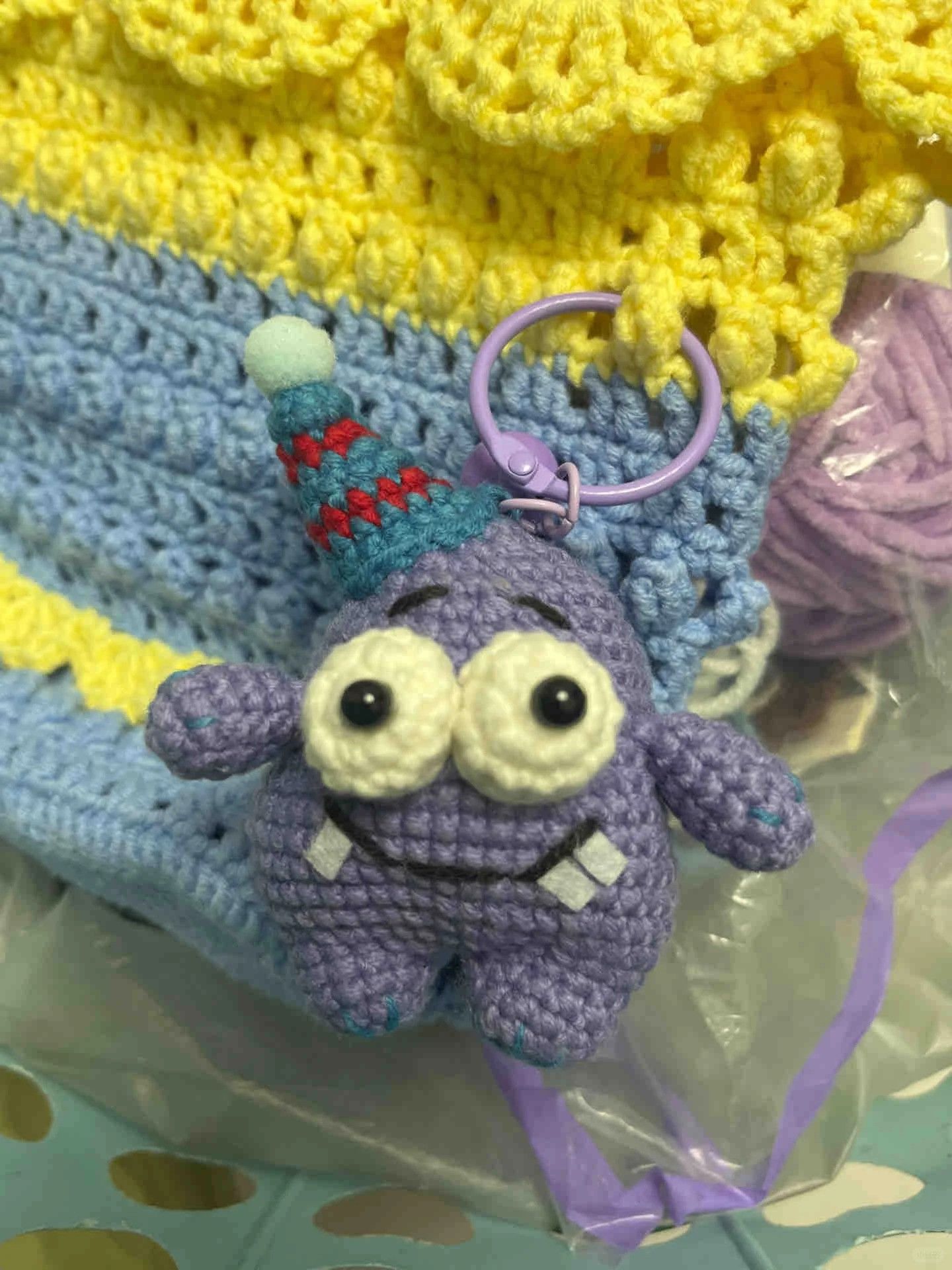Other Hand-Crocheted Little Monster Keychain Size ONE SIZE - 2 Thumbnail