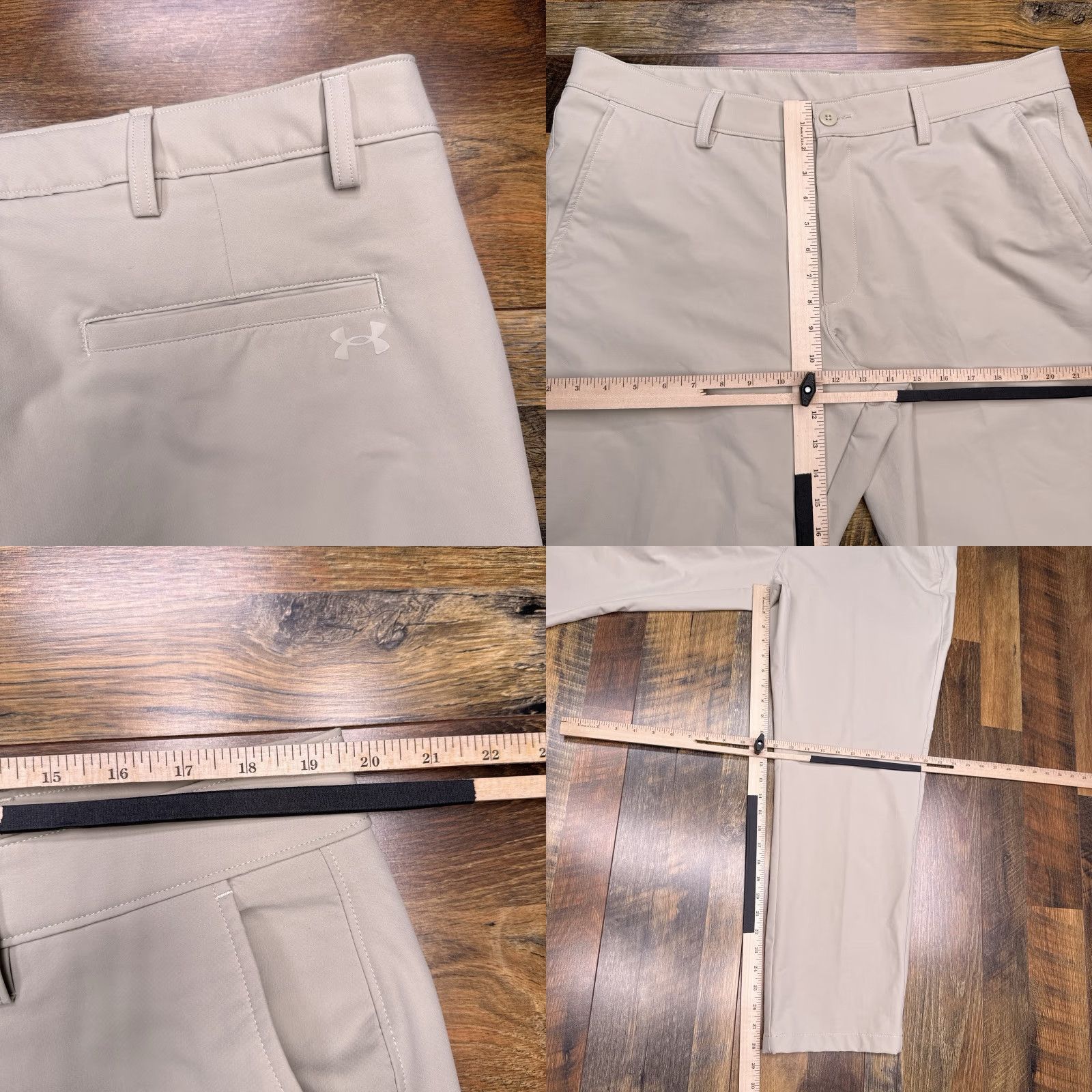 Under Armour Under Armour Pants Mens 40x30 Tan Brown Polyester Regular Straight Size US 40 / EU 56 - 8 Thumbnail