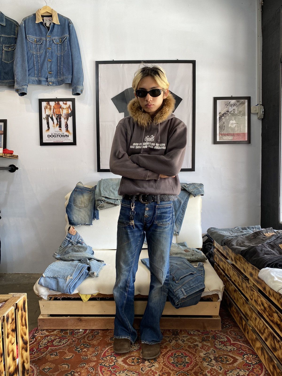 If Six Was Nine × Japanese Brand × Le Grande Bleu (L.G.B.) fur hoodie japanese brand desio poem Size US M / EU 48-50 / 2 - 14 Thumbnail