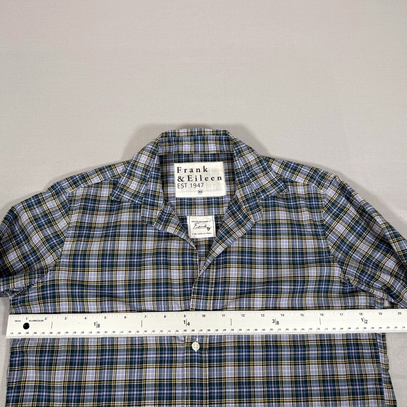 Frank & Eileen Frank & Eileen Shirt Women XS Blue Plaid Button-Up 100% Cotton Italy Classic Preppy Womens Size XS / US 0-2 / IT 36-38 - 4 Thumbnail