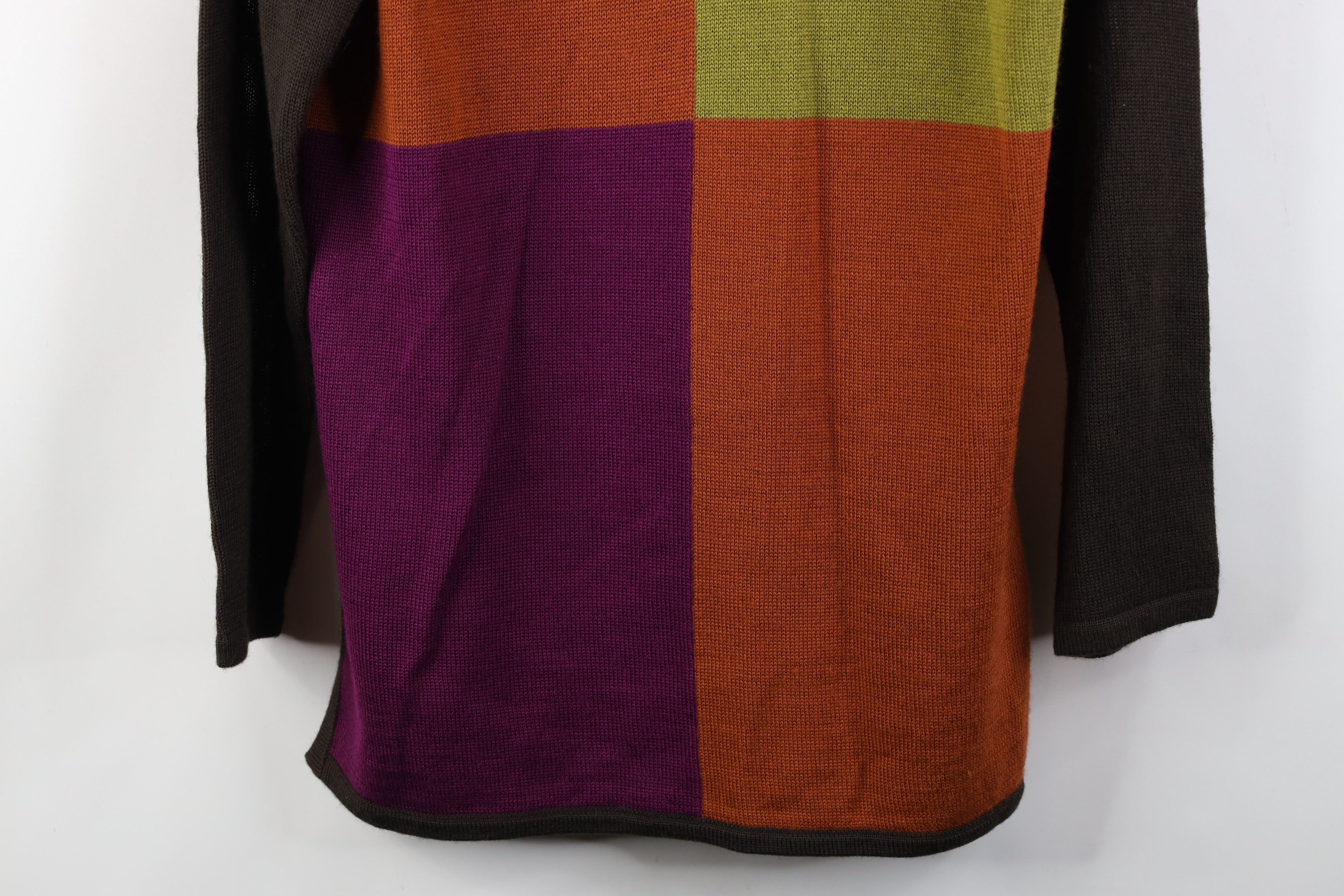 Vintage Vintage 90s Streetwear Knit Collar Block Tunic Sweater Size L / US 10 / IT 46 - 3 Thumbnail