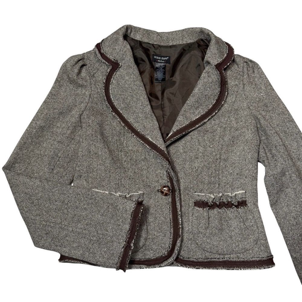 Guess Guess Jeans Tweed Wool Blend Blazer Size S Size S / US 4 / IT 40 - 7 Thumbnail