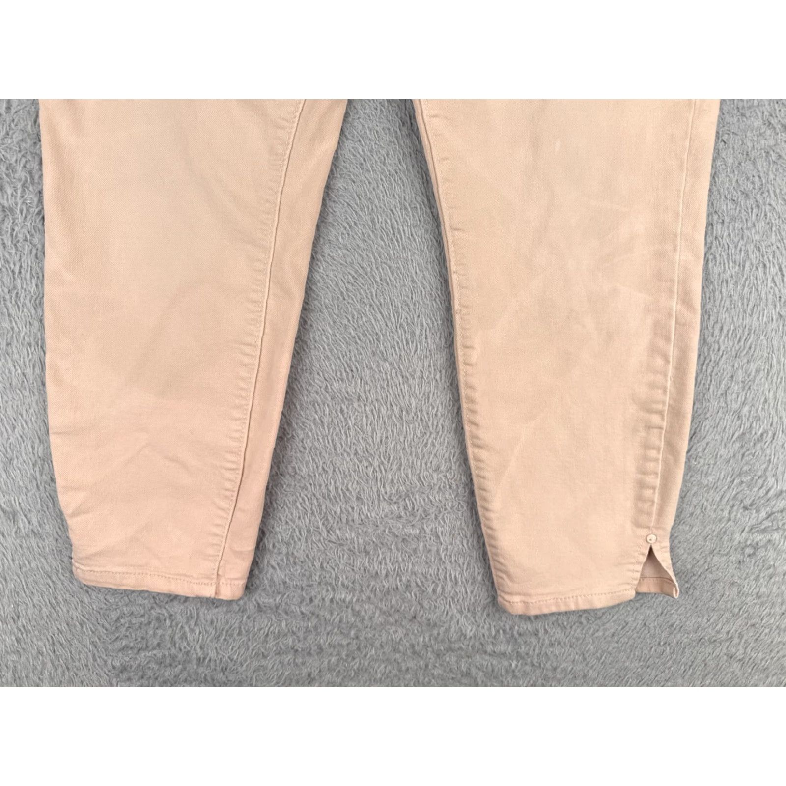 Vintage Lauren Conrad Jeans Women 12 Peach Denim Skinny Crop Mid Rise Cotton Blend 32x23 Size 34" / US 12 / IT 48 - 2 Thumbnail