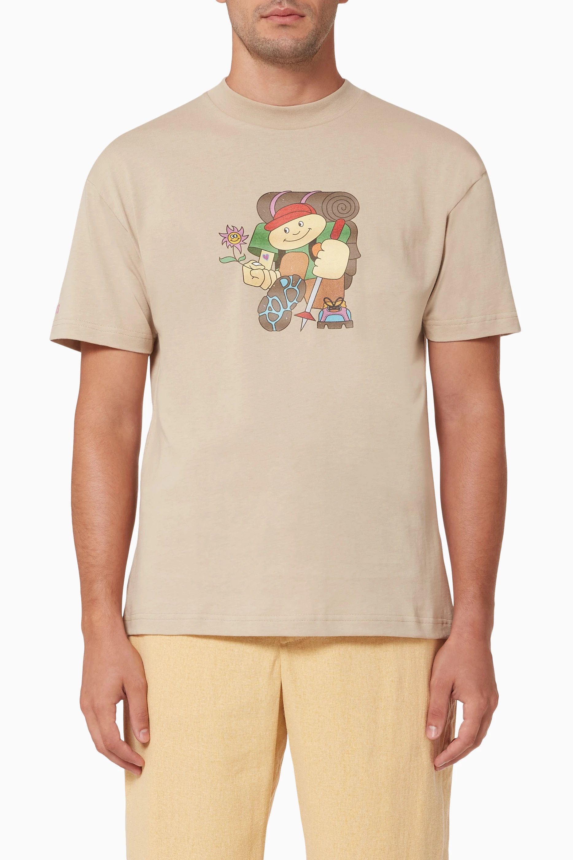 Jacquemus 216JS13-21623102A Le T-shirt Trek in Beige Size US S / EU 44-46 / 1 - 2 Thumbnail