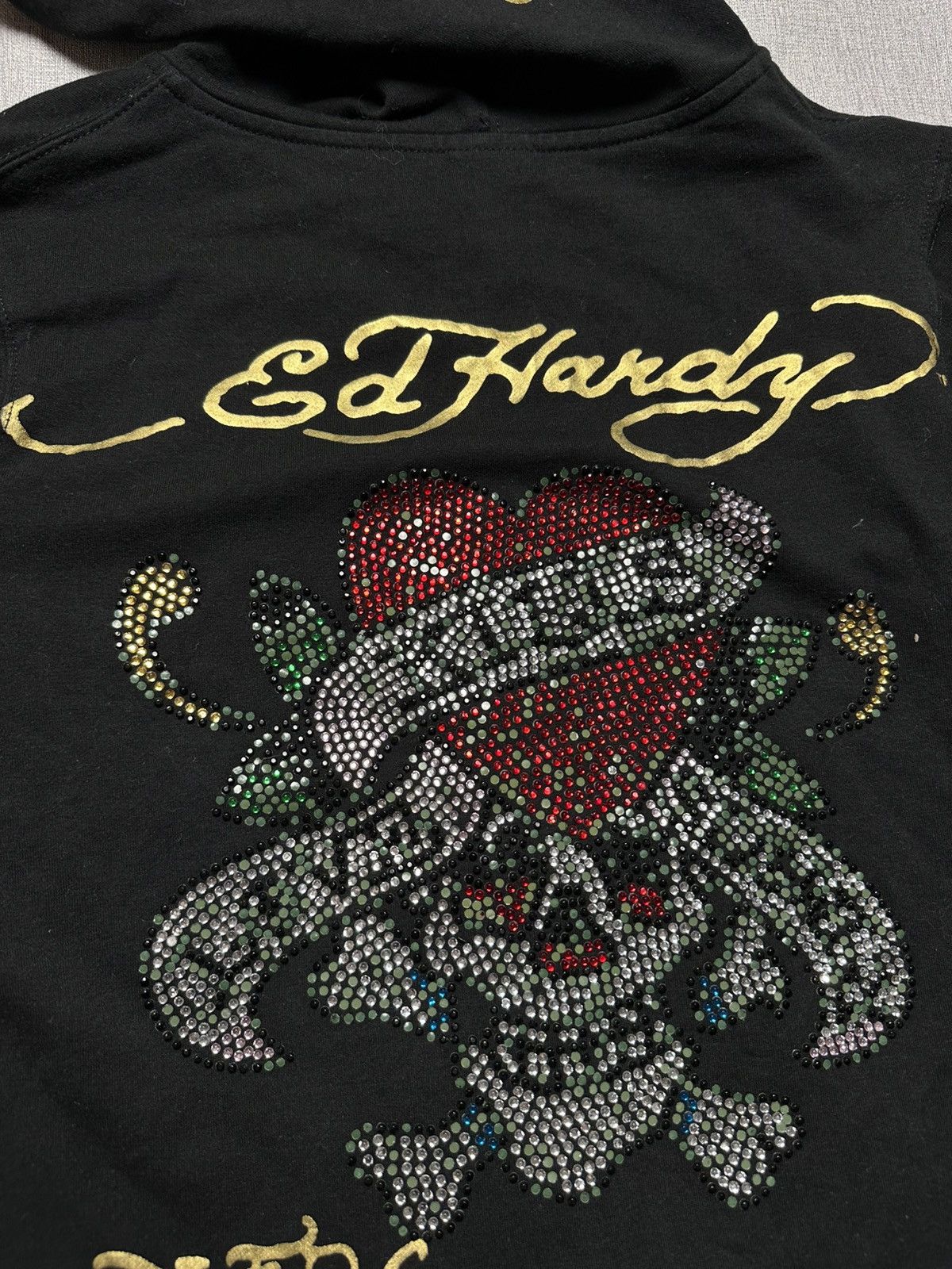 Ed Hardy Ed Hardy by Christian Audigier Rare Black Gold Y2K Zip Size S / US 4 / IT 40 - 6 Thumbnail