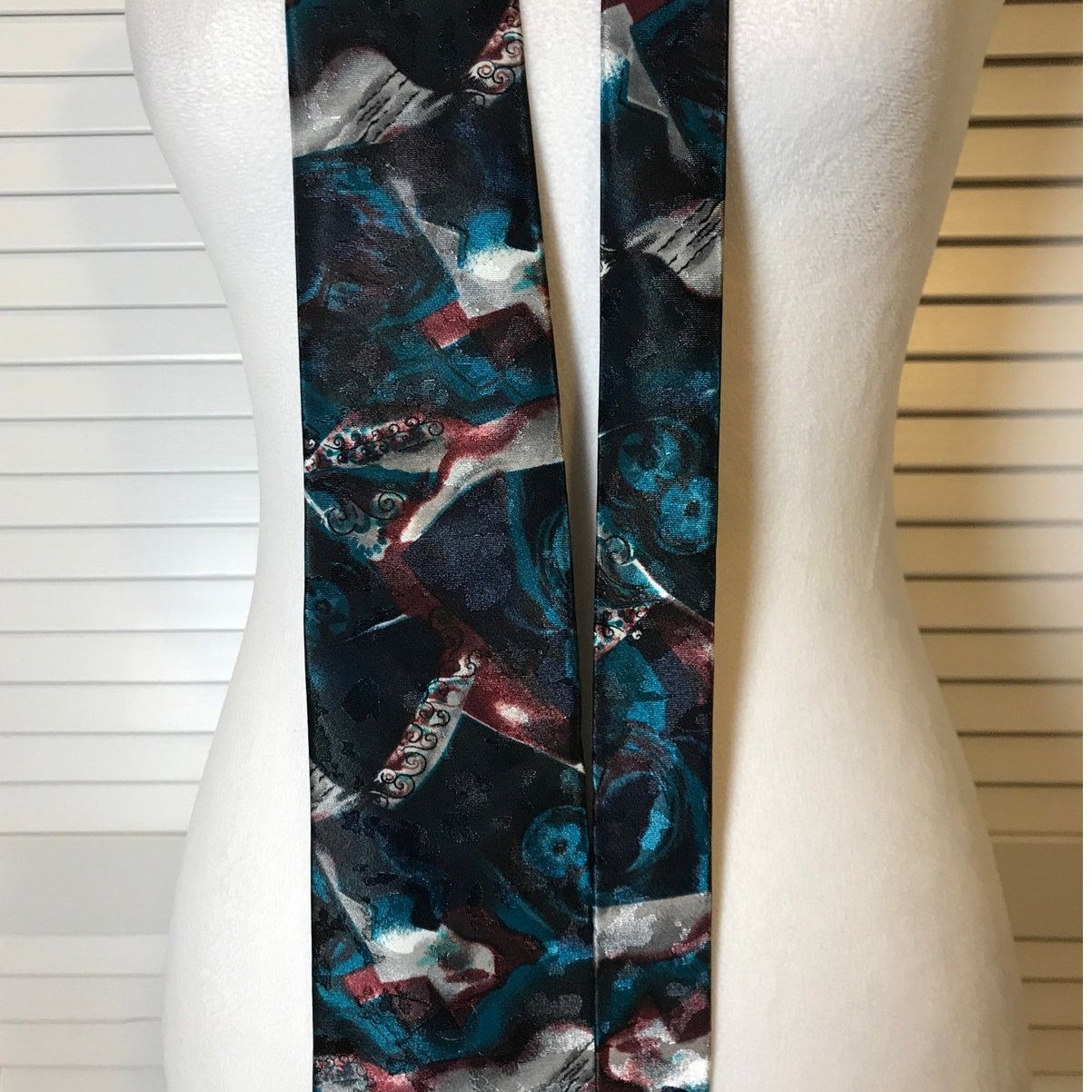 Other Envoy Abstract Tall Extra Length Wide Mens Necktie Size ONE SIZE - 3 Thumbnail