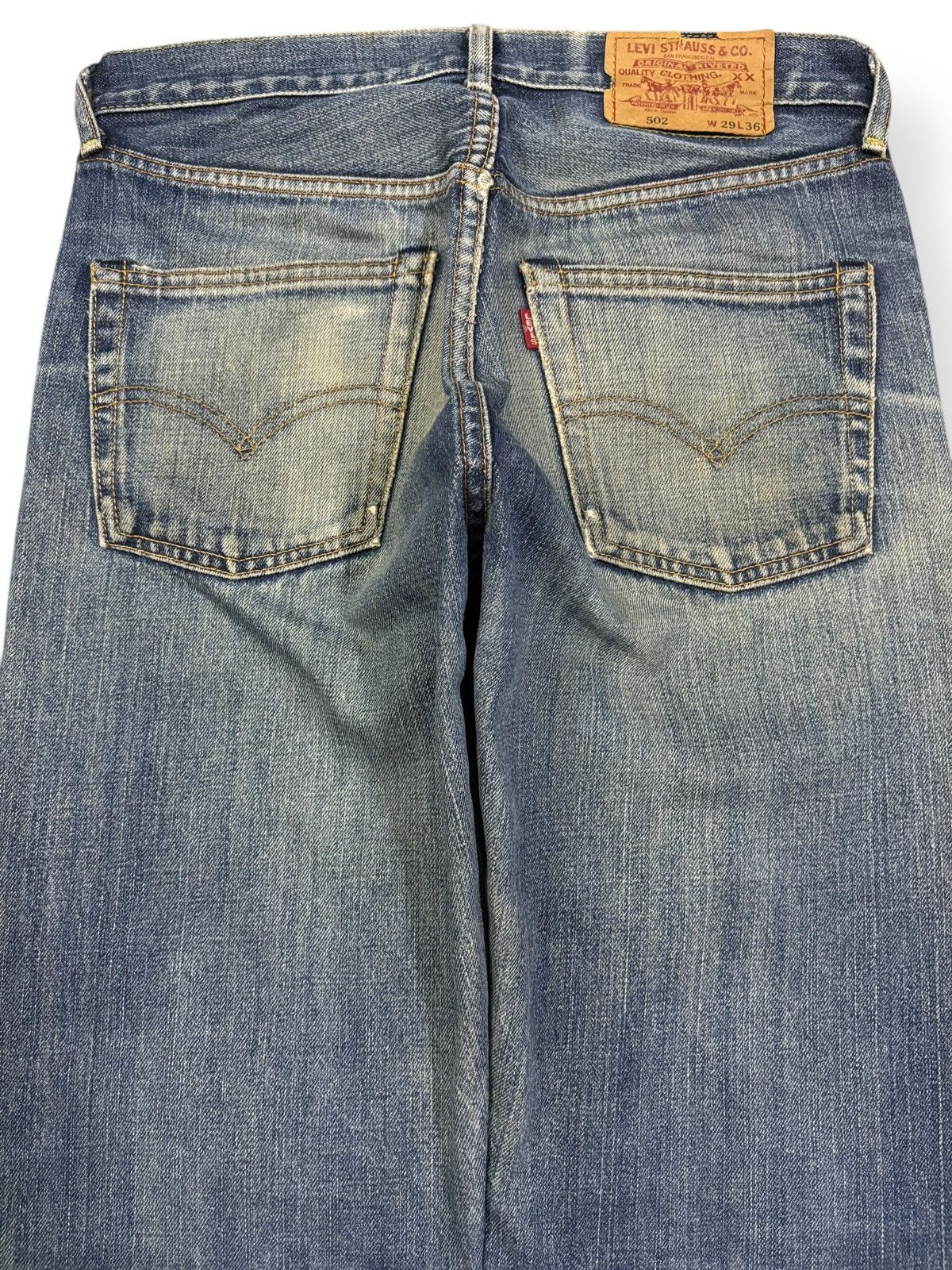 Levi's Vintage 90s Levis 502 Big E Selvedge Distressed Grunge Jeans Size US 29 - 13 Thumbnail
