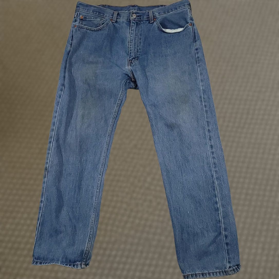 Levi's Levi's 505 Jeans Mens 38x30 Blue Denim Regular Fit Straight Leg Cotton Pockets Zipper Vintage: No Women? Size US 38 / EU 54 - 1 Thumbnail