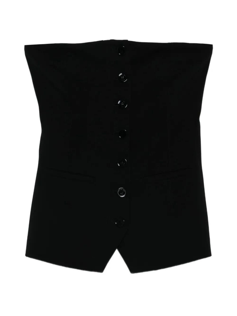 Patrizia Pepe Crepe Bustier with Buttons Size L / US 10 / IT 46 - 1 Thumbnail
