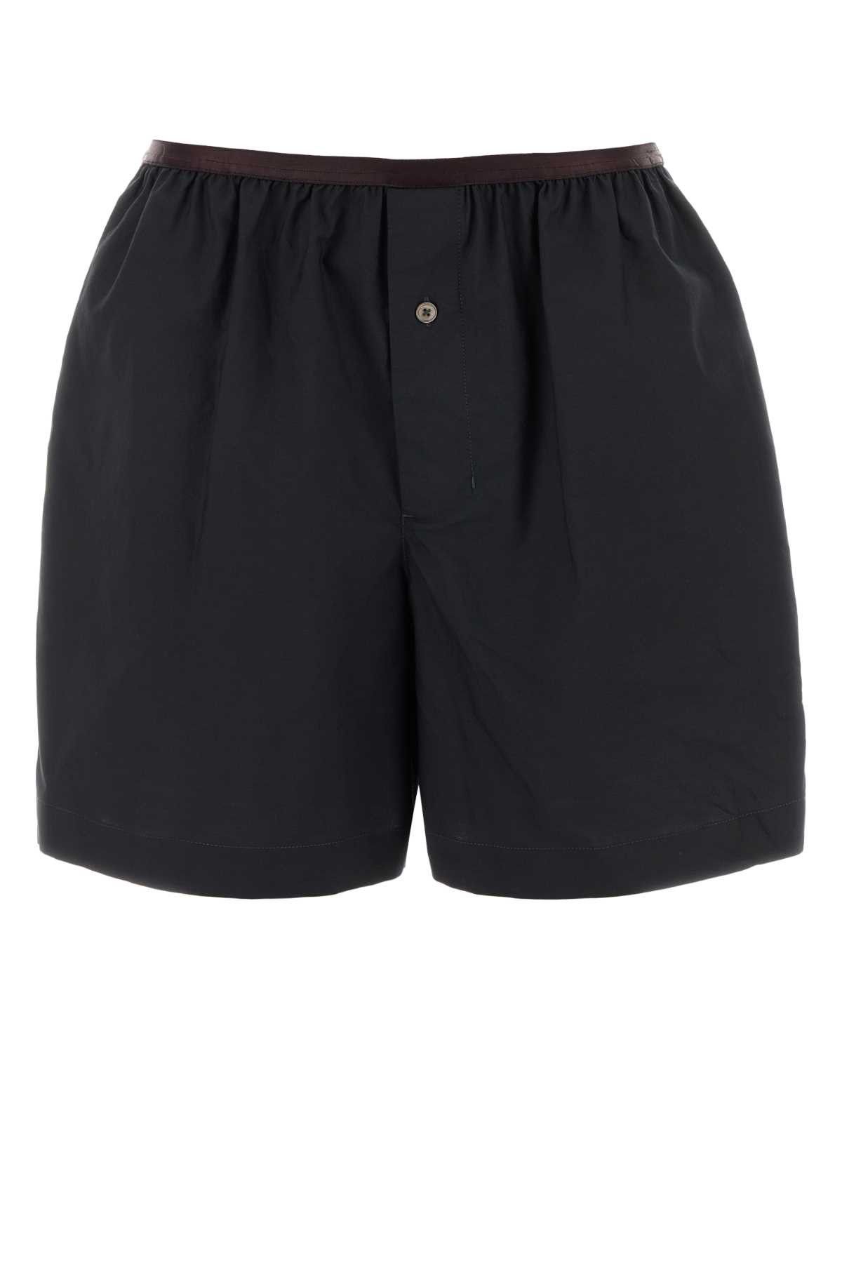 Lemaire Black Cotton Blend Shorts Size 26" / US 2 / IT 38 - 1 Thumbnail