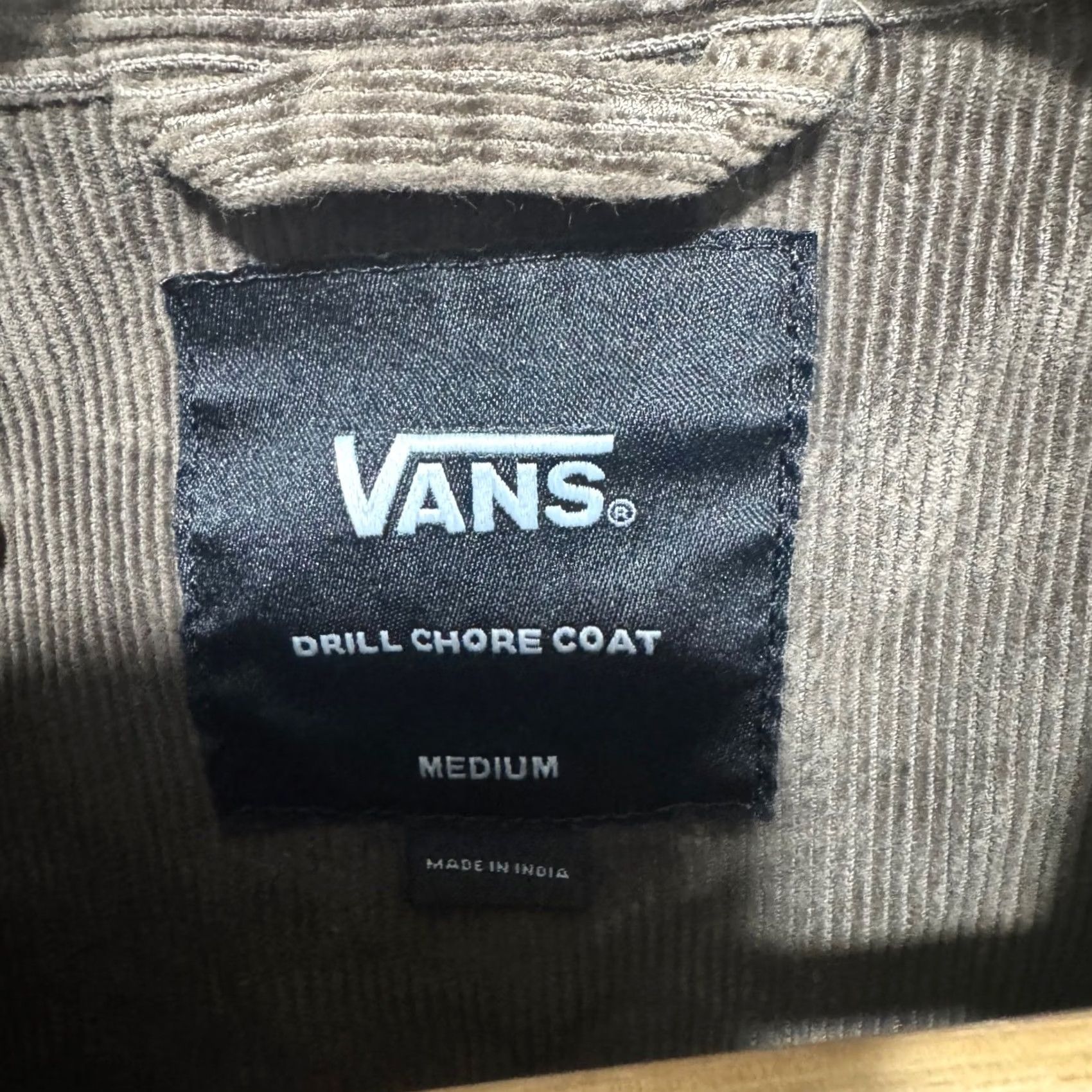 Vans Vans Mens Medium Brown Corduroy Drill Chore Coat Button Up Jacket Size US M / EU 48-50 / 2 - 5 Thumbnail