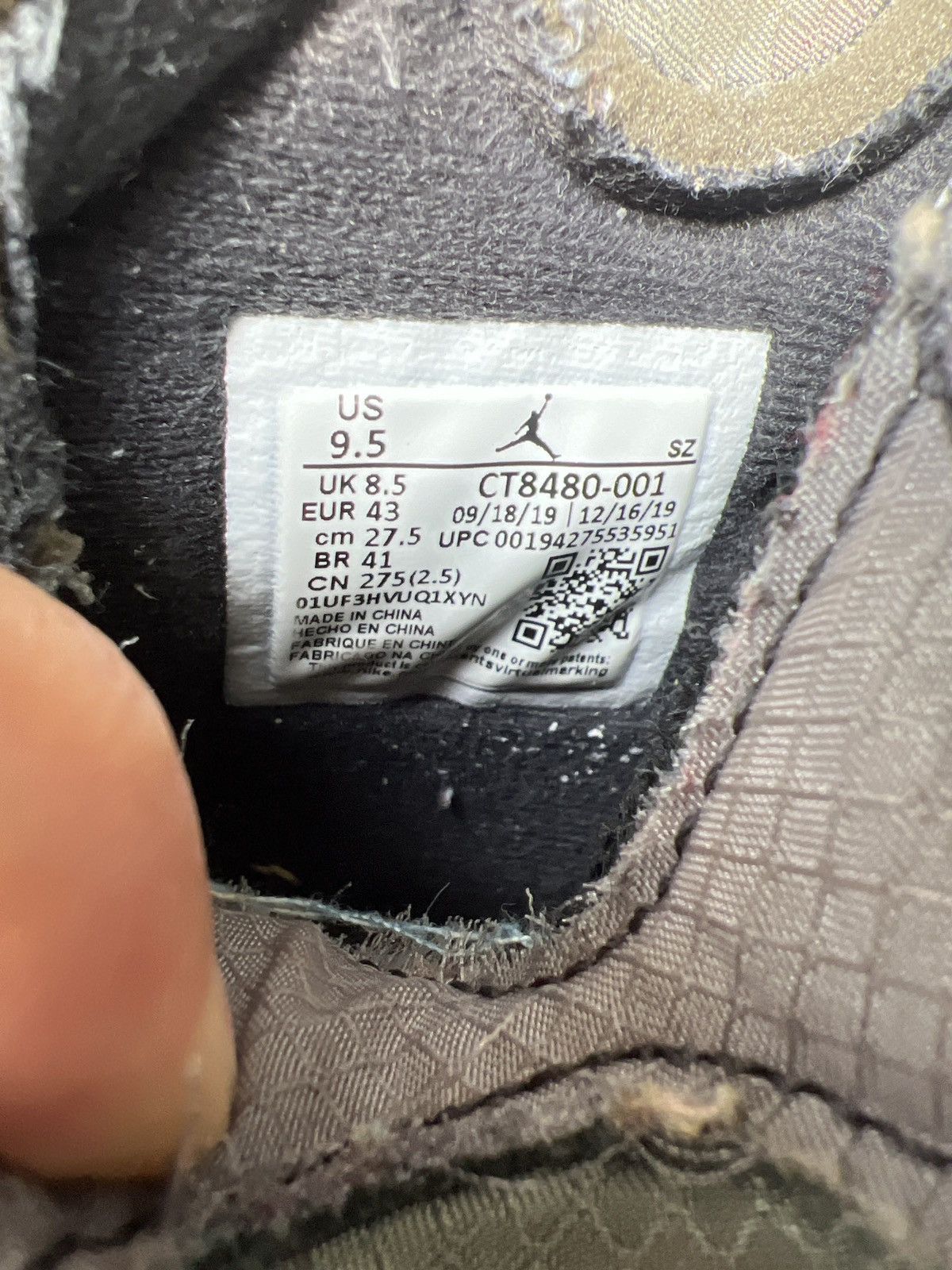 Jordan Brand × Off-White Nike OFF-WHITE x Air Jordan 5 Retro SP 'Muslin' CT8480-001 Size US 9.5 / EU 42-43 - 8 Thumbnail