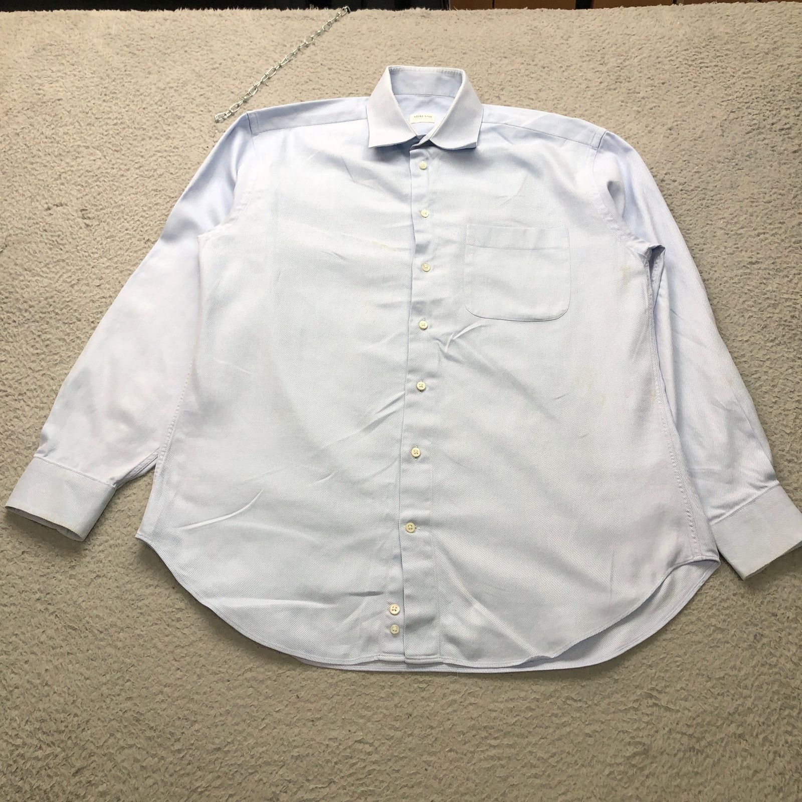 Armani Collezioni Vintage Armani Button Up Dress Shirt Mens Medium 15.5 Blue Size US M / EU 48-50 / 2 - 1 Thumbnail